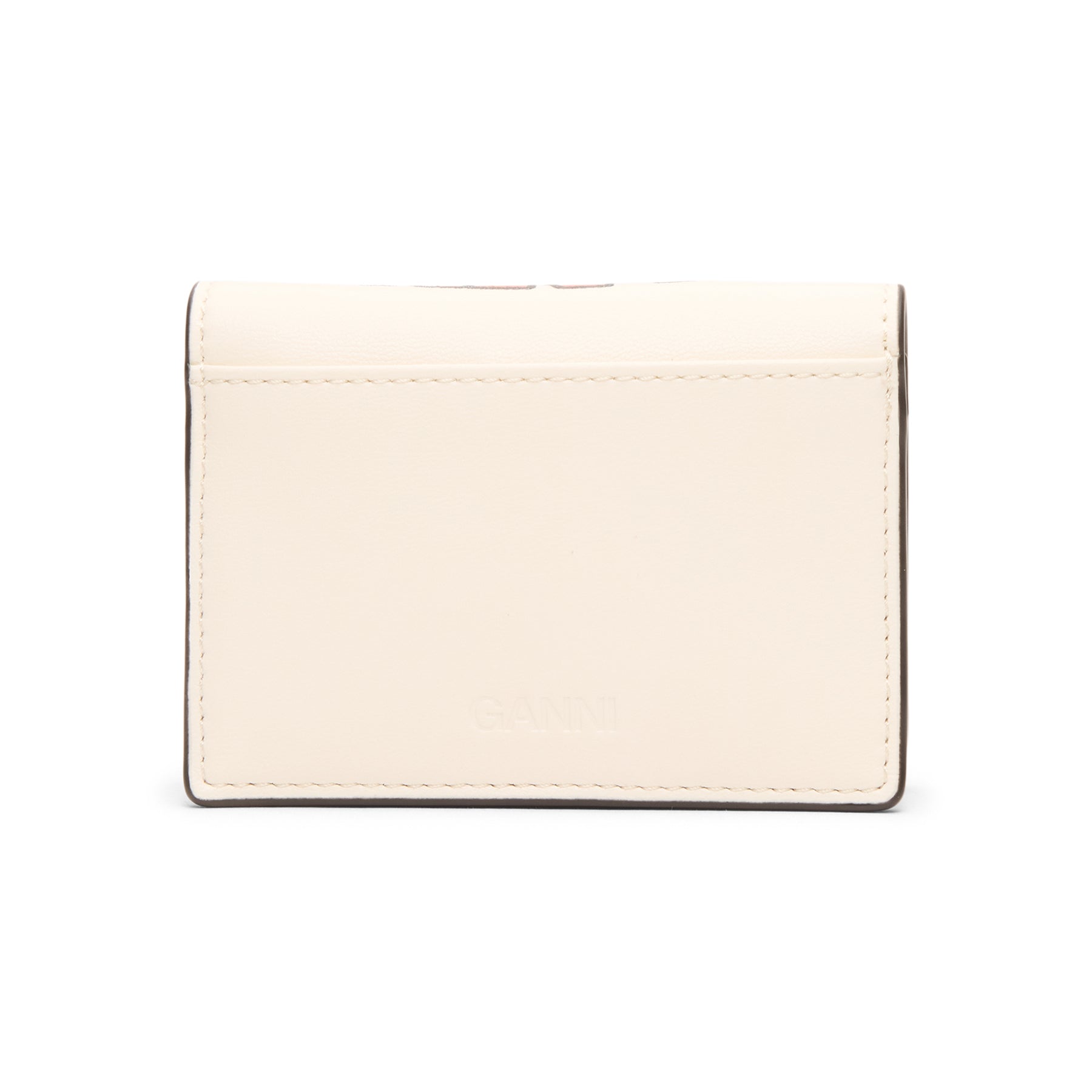 GANNI Cat Card Holder With Flap (Egret)