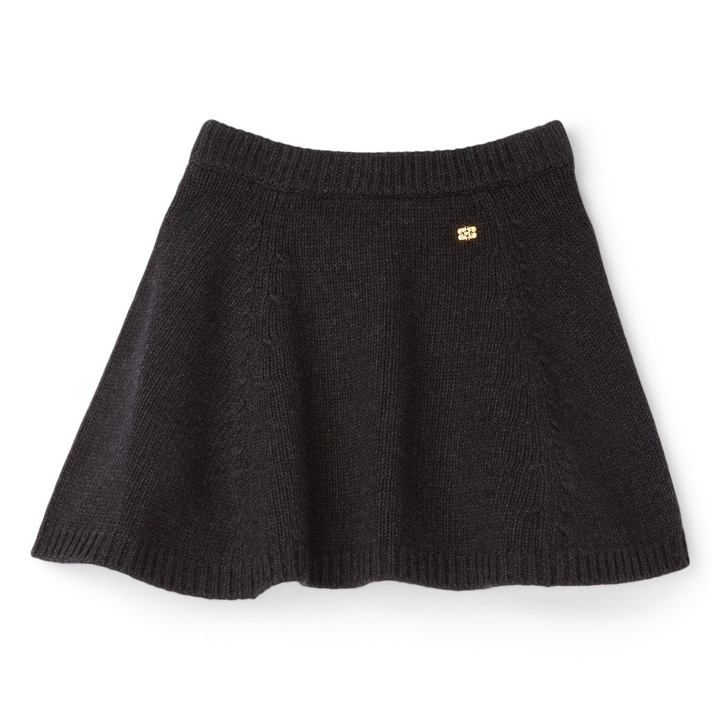 GANNI Wool Mix Mini Skirt (Phantom)