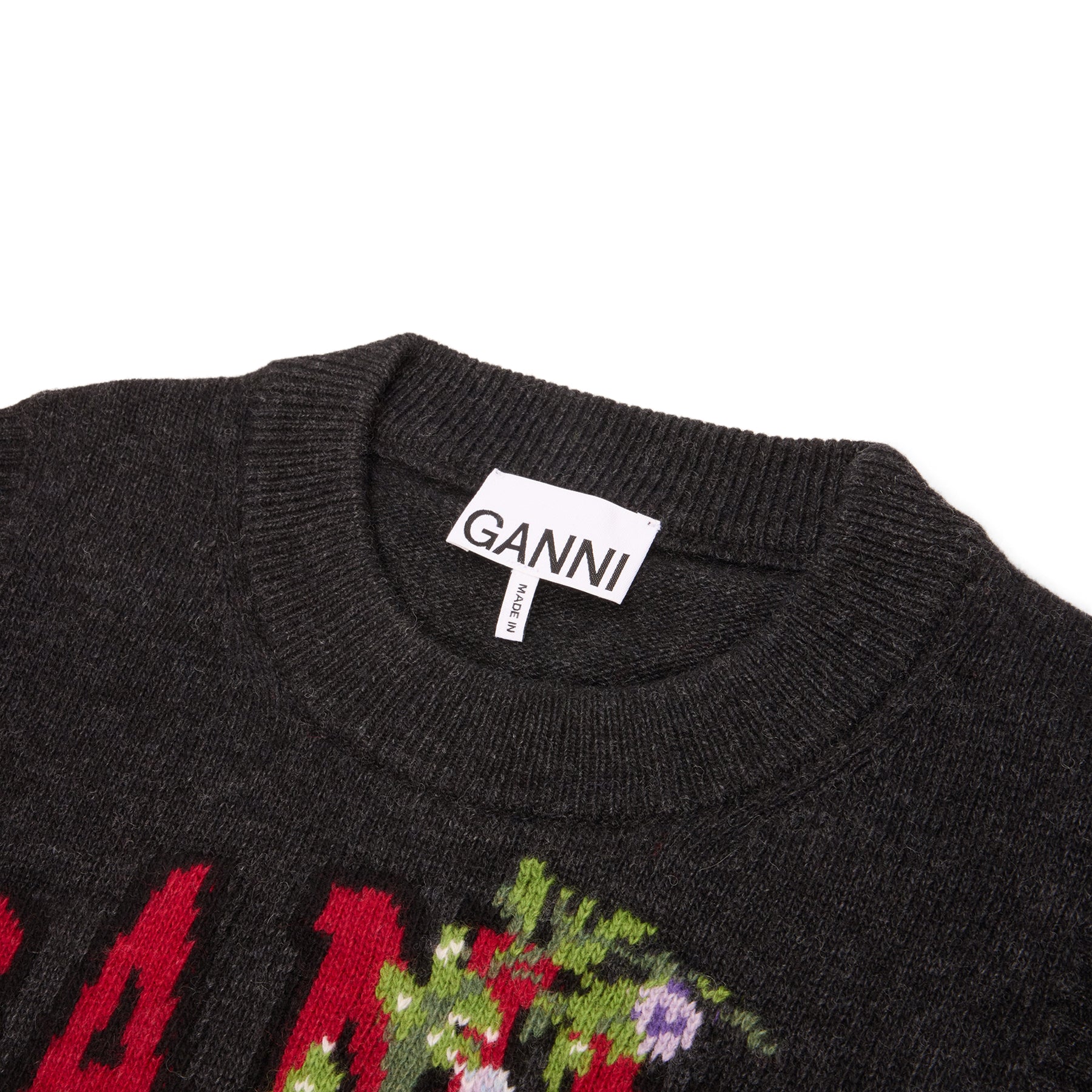 GANNI Rose Wool Vest (Phantom)