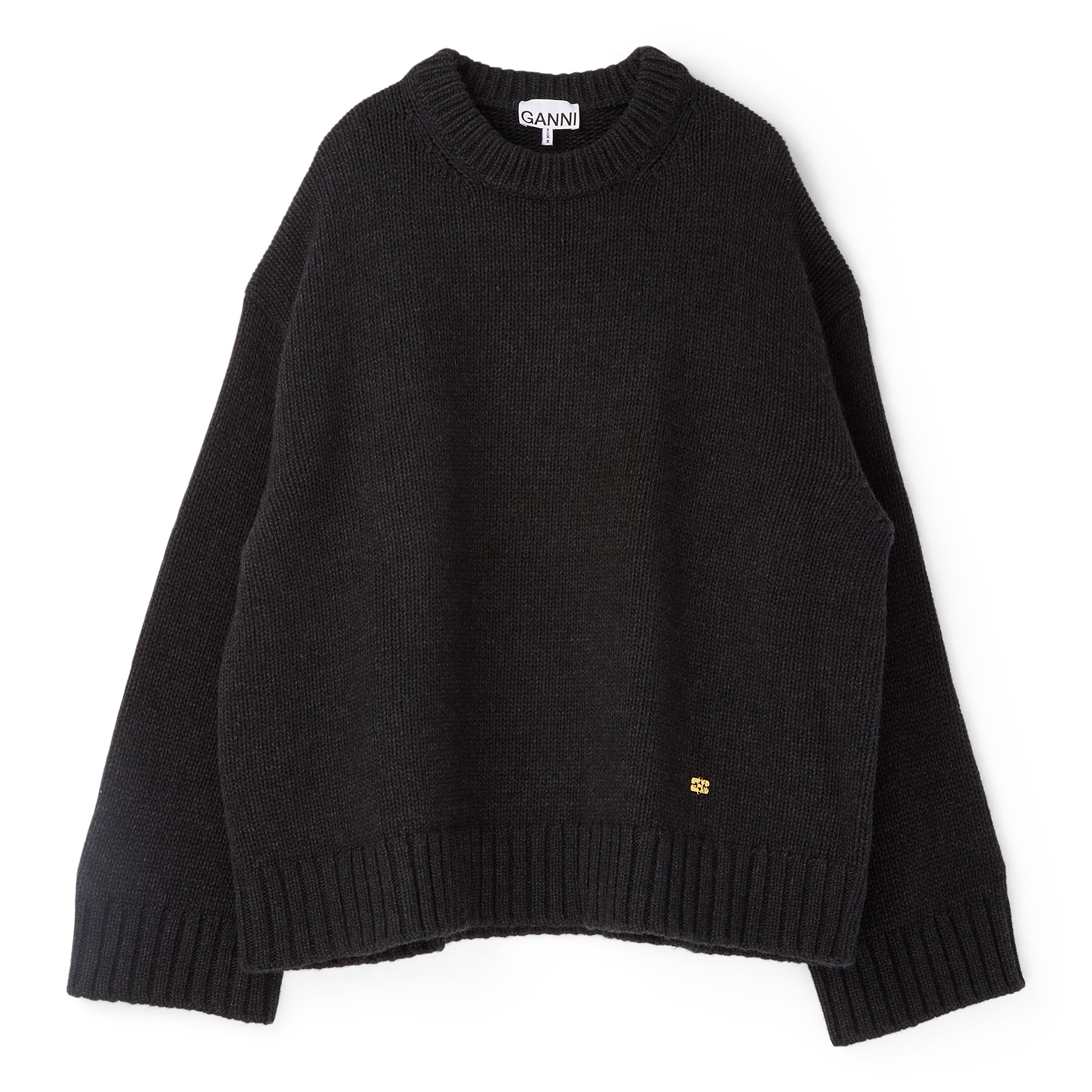 GANNI Chunky Wool Mix Sweater (Phantom)