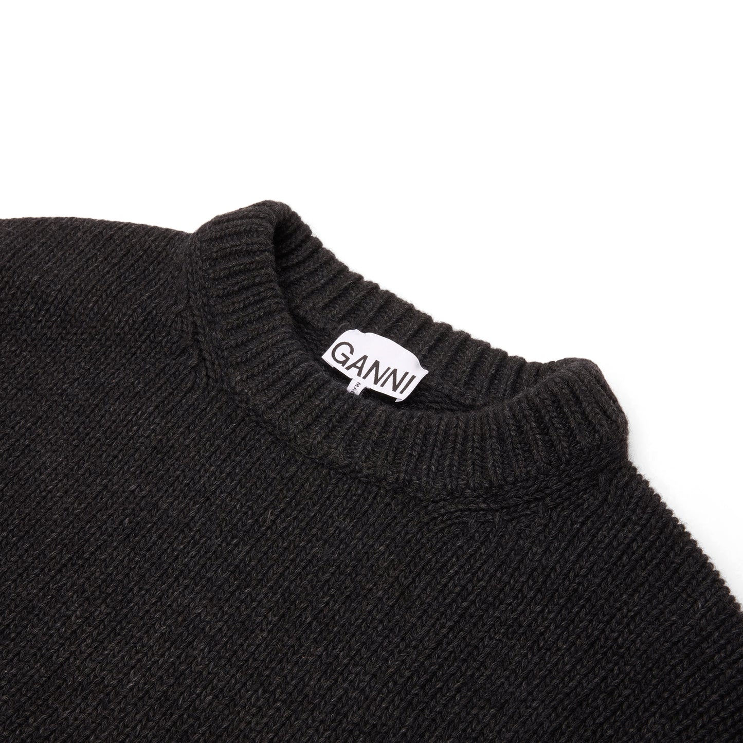 GANNI Chunky Wool Mix Sweater (Phantom)