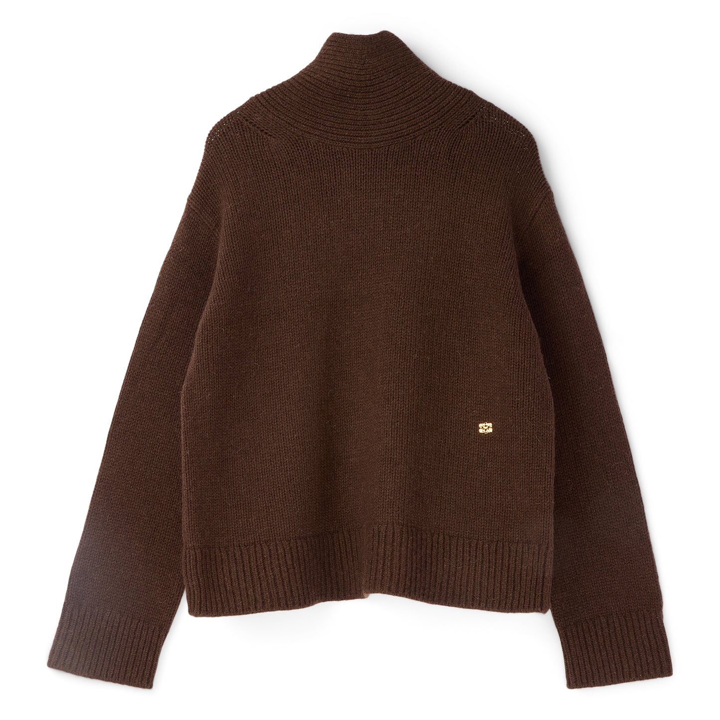 GANNI Open Back Pullover Sweater (Shaved Chocolate)