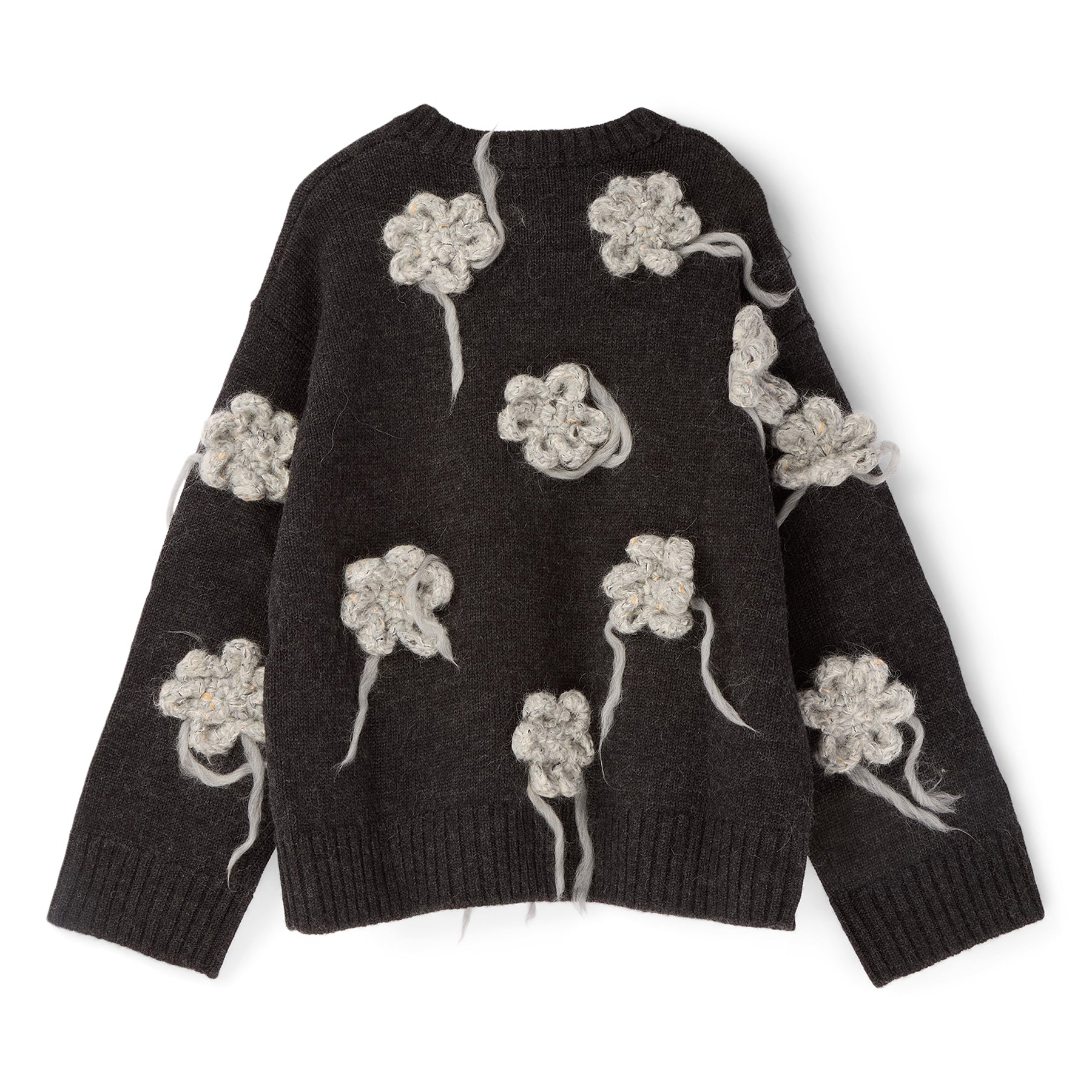 GANNI Flower Crochet Sweater (Phantom)
