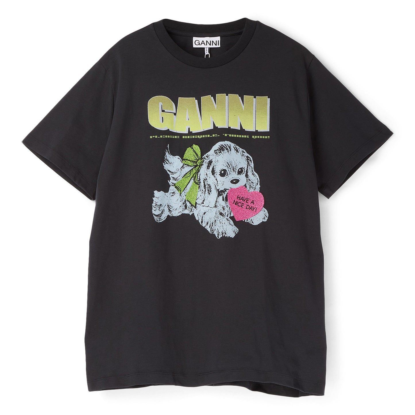 GANNI Puppy T-shirt (Phantom)