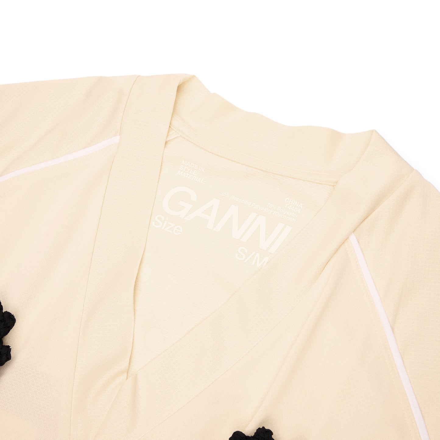 GANNI Oversized Long Sleeve Top (Egret)