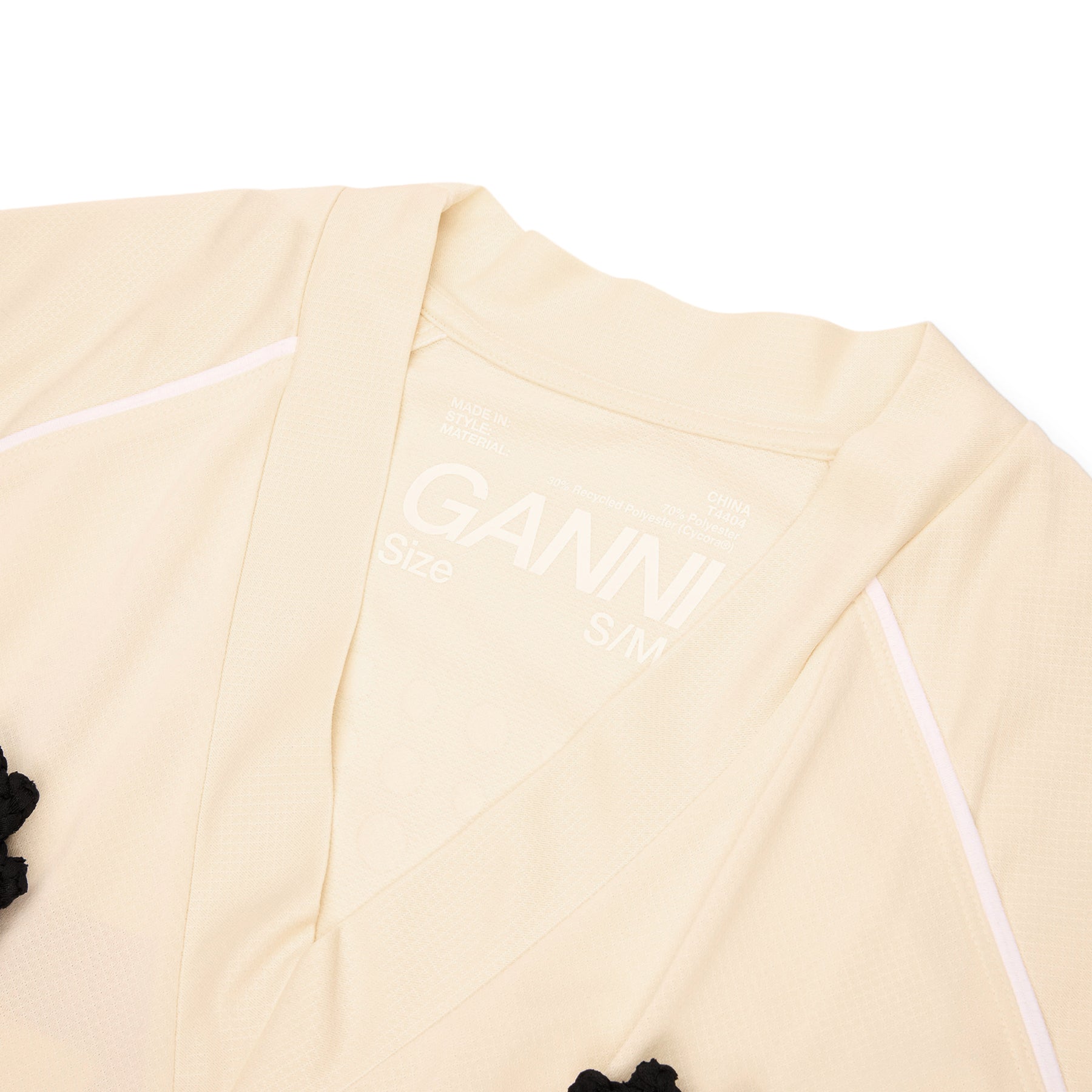 GANNI Oversized Long Sleeve Top (Egret)