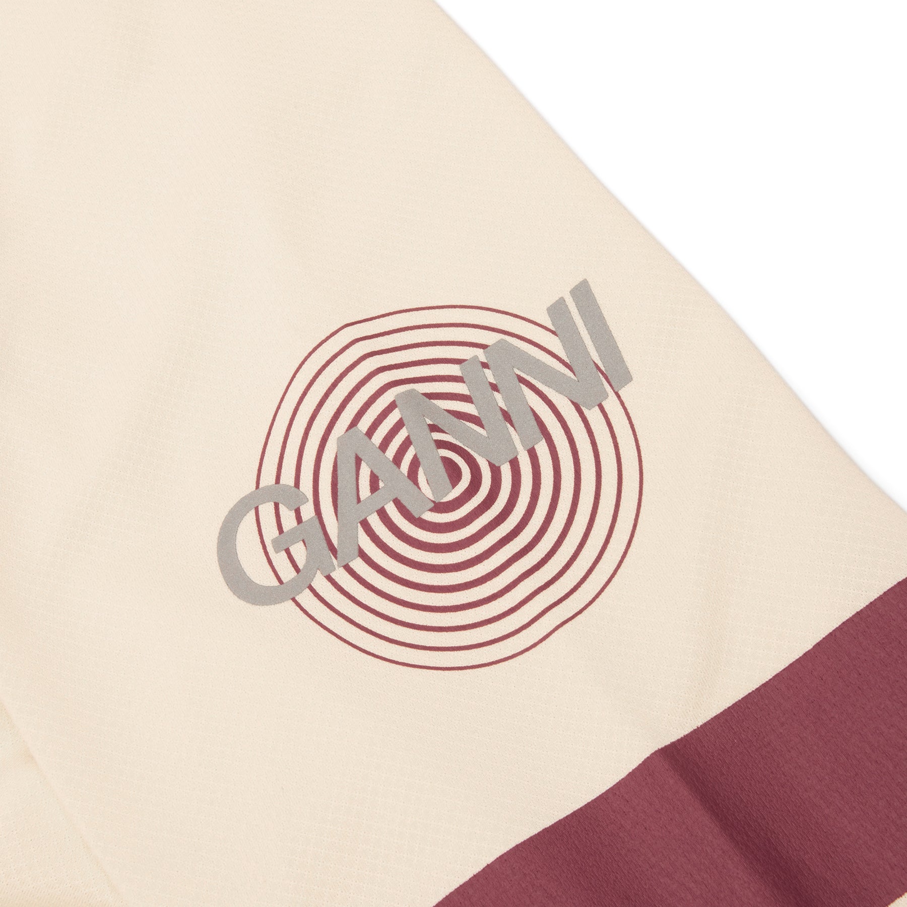 GANNI Oversized Long Sleeve Top (Egret)