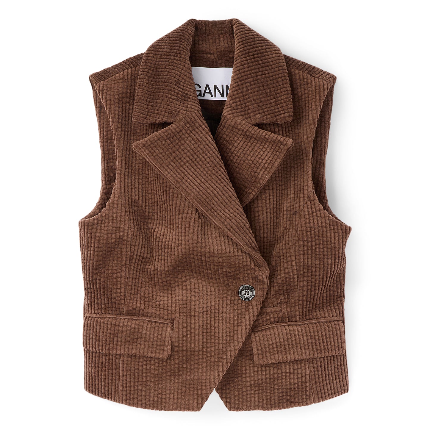 GANNI Corduroy Vest (Chicory Coffee)