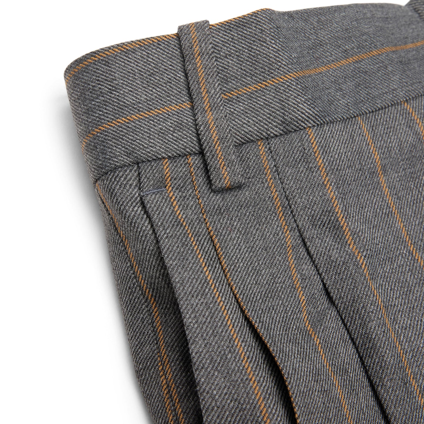 GANNI Stripe Cross-Over Pants (Pewter)