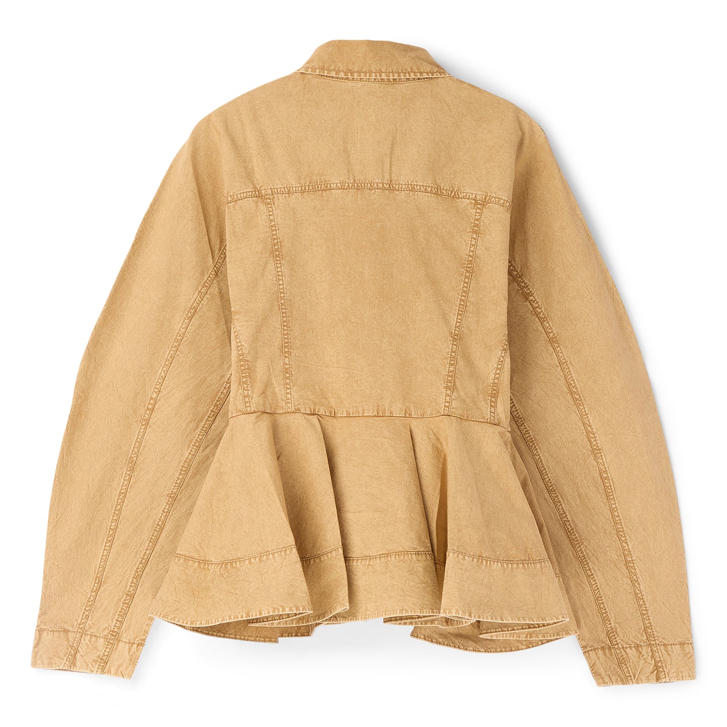 GANNI Washed Peplum Shirt (Lark)