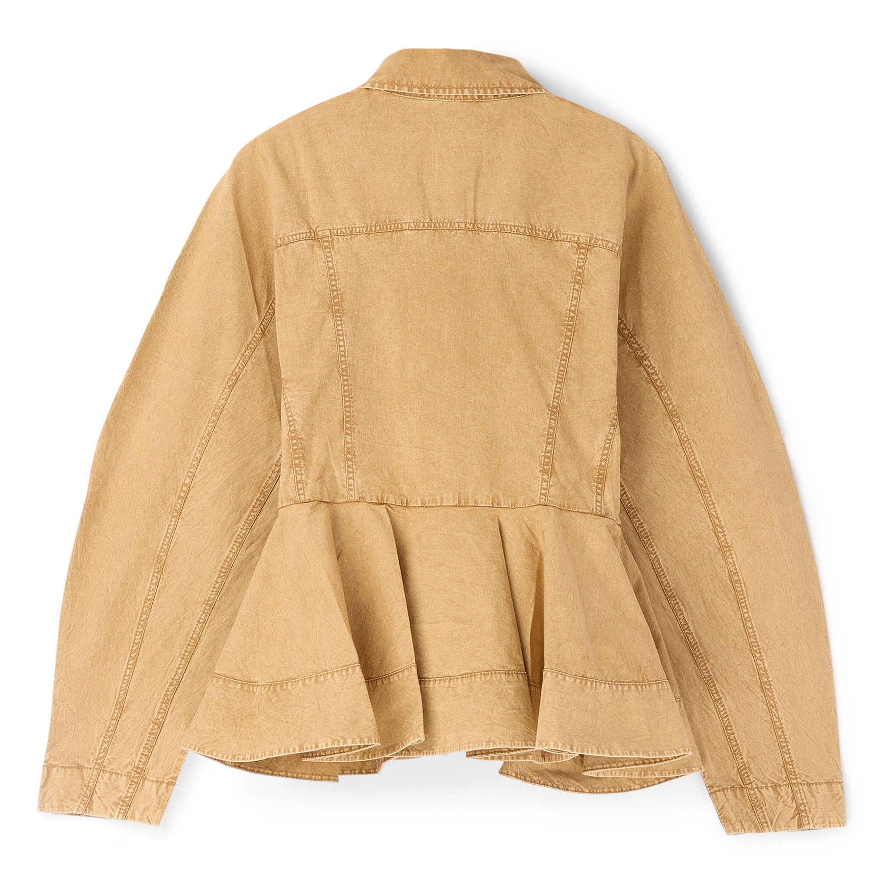 GANNI Washed Peplum Shirt (Lark)