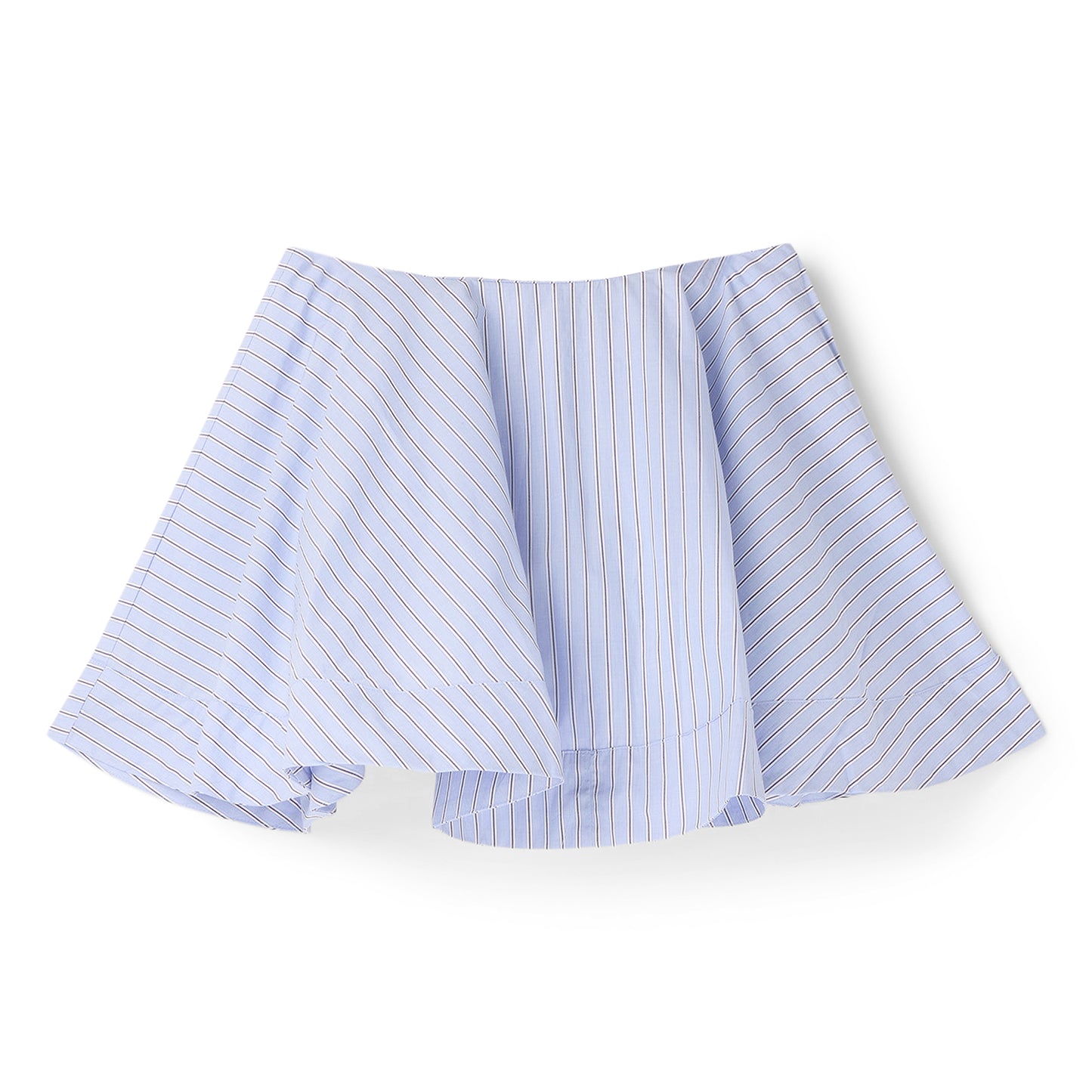 GANNI Stripe Mini Circle Skirt (Lavender Lustre)