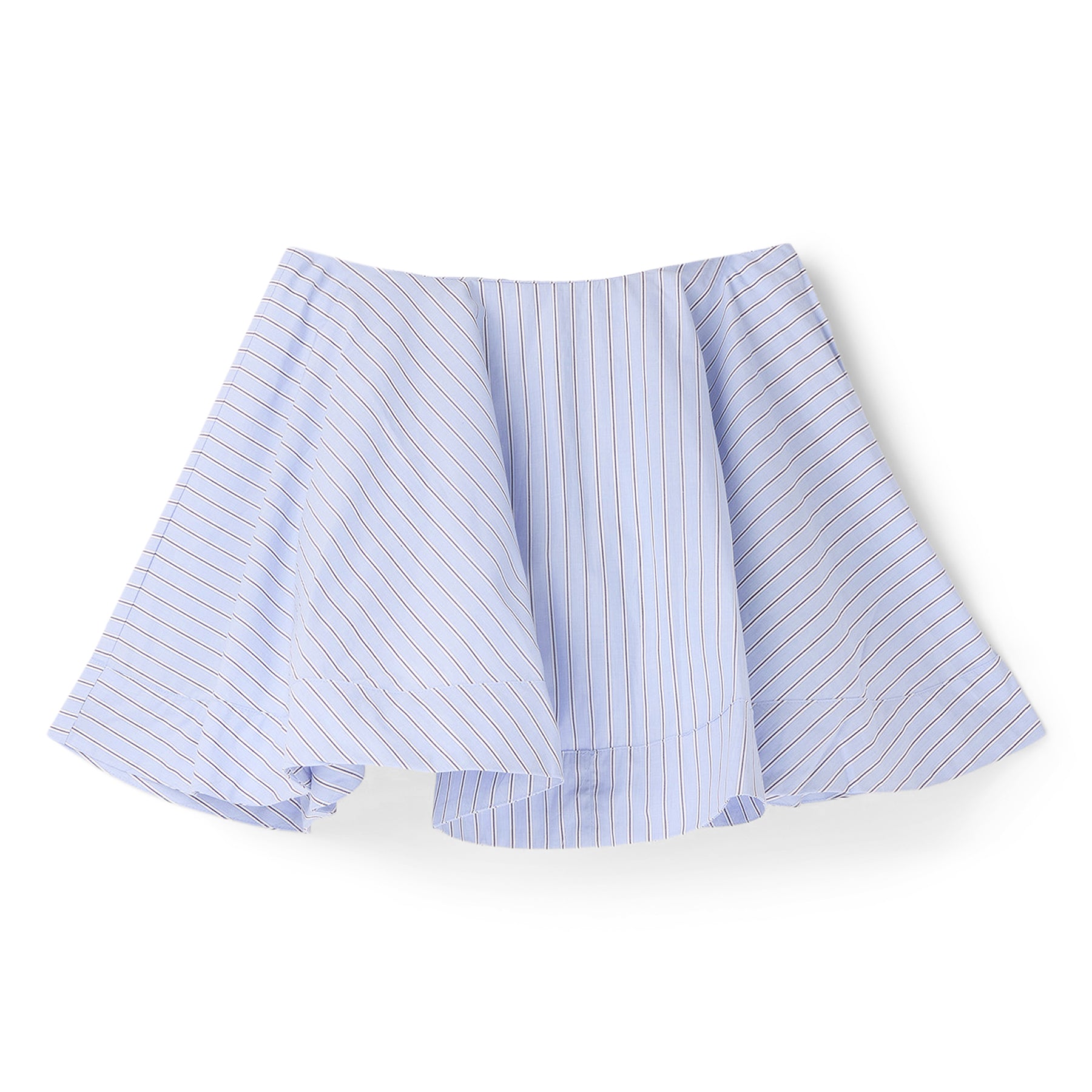 GANNI Stripe Mini Circle Skirt (Lavender Lustre)