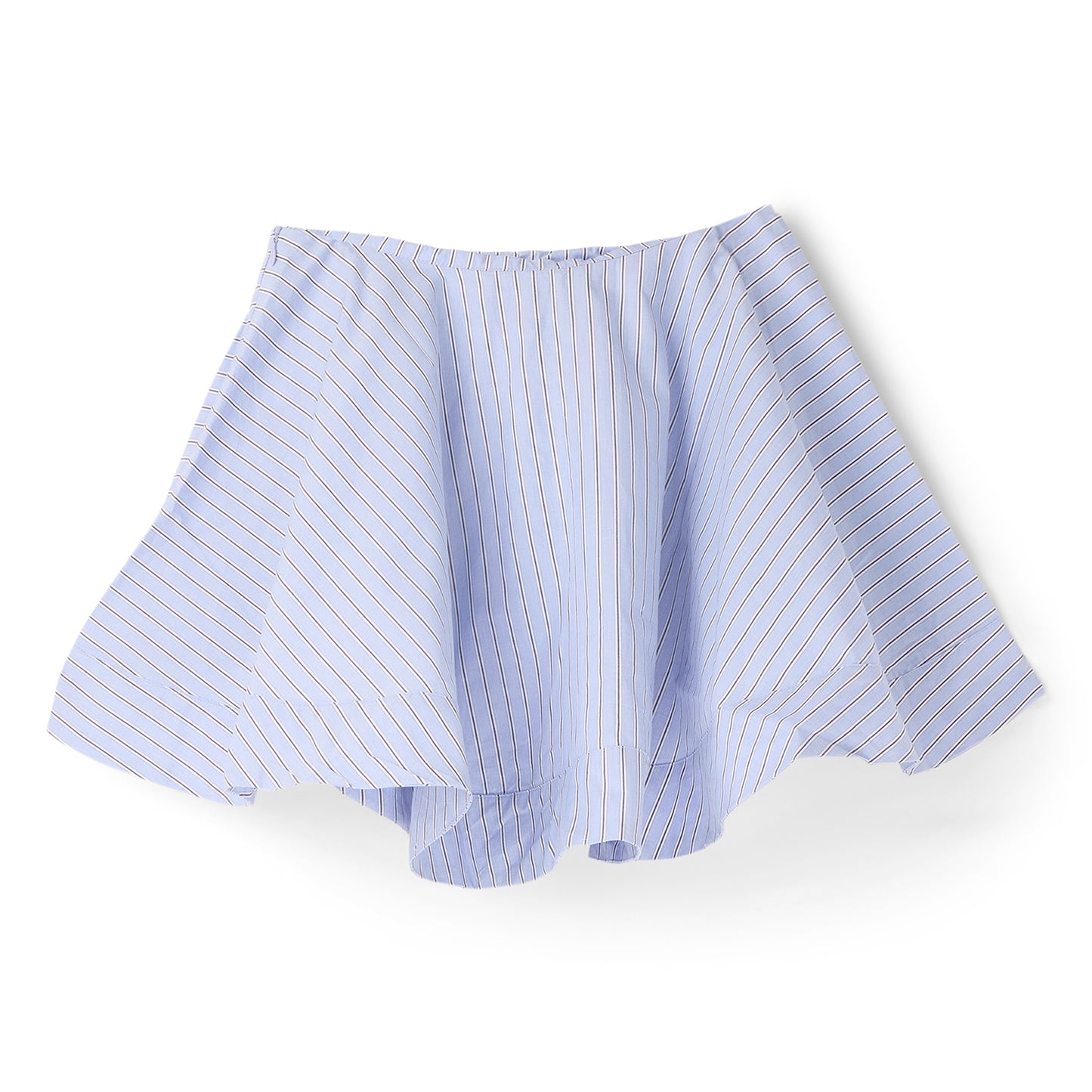 GANNI Stripe Mini Circle Skirt (Lavender Lustre)