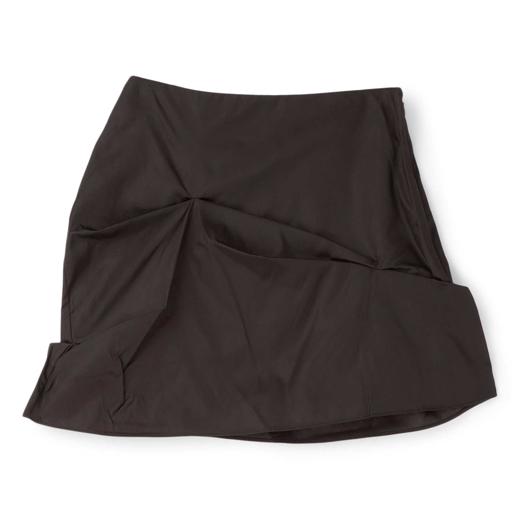 GANNI Duchesse Nylon Mini Skirt (Black)