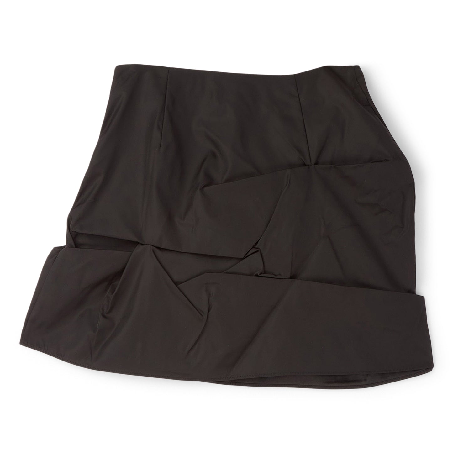 GANNI Duchesse Nylon Mini Skirt (Black)