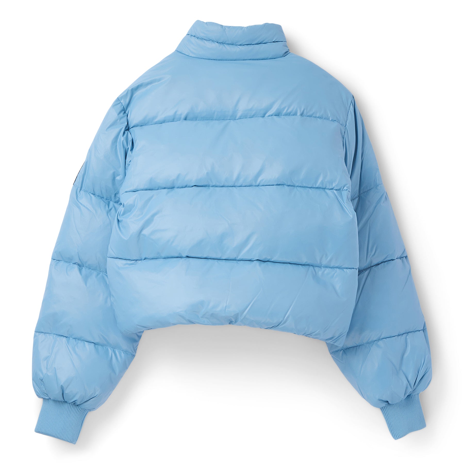 GANNI Shiny Nylon Short Puffer Jacket (Blissful Blue) – CNCPTS