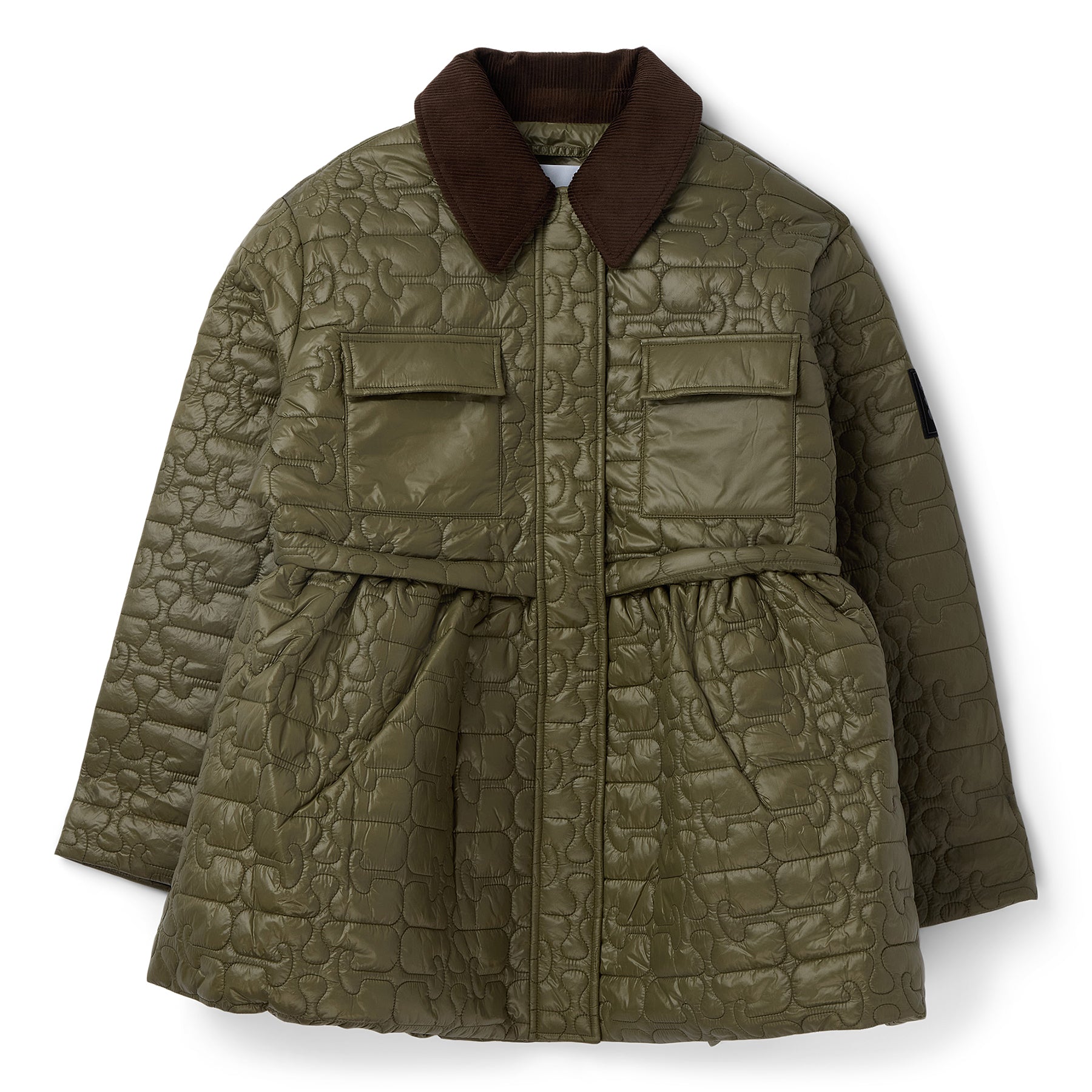 GANNI Quilt Midi Jacket (Kalamata)