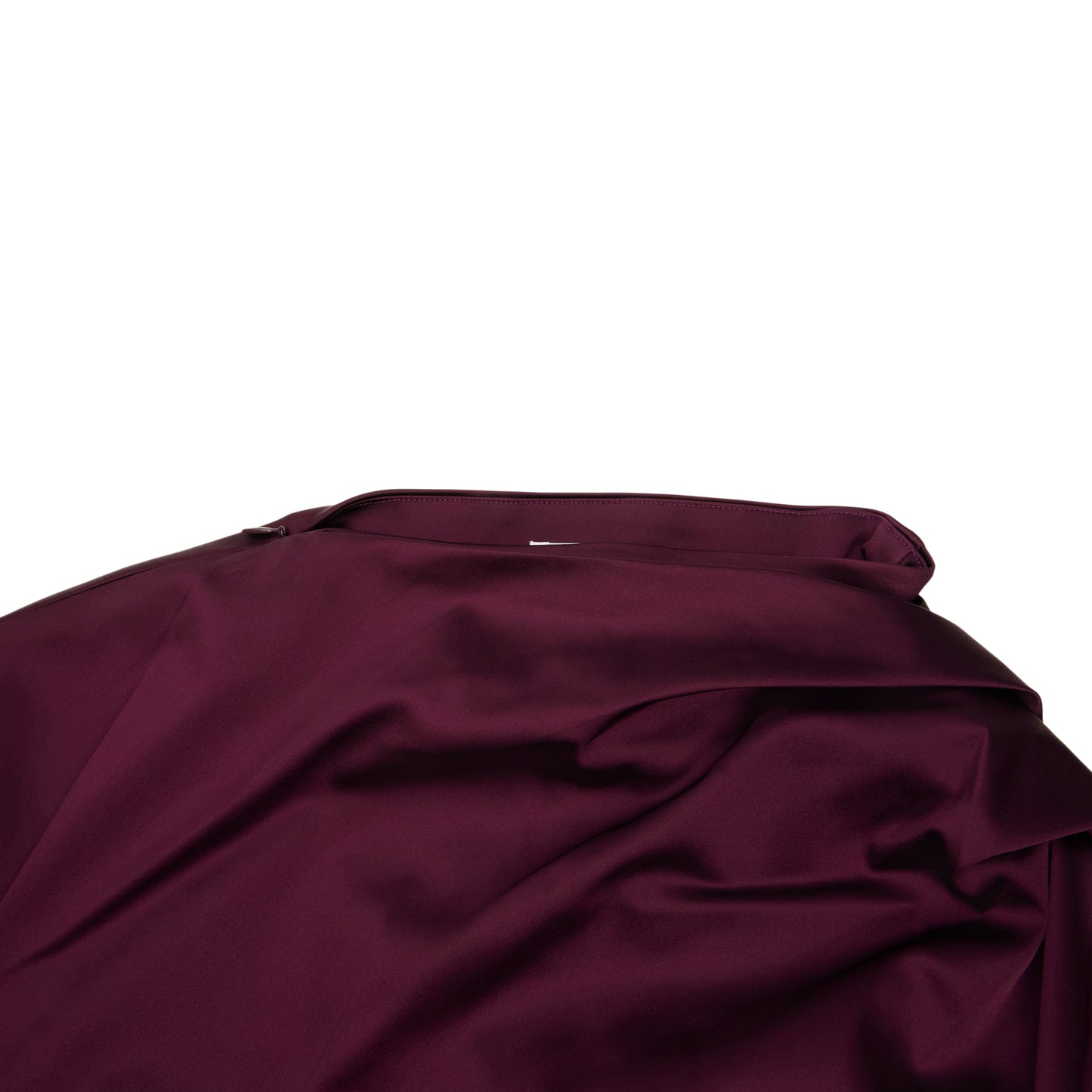 GANNI Satin Ruched Top (Mauve Wine)