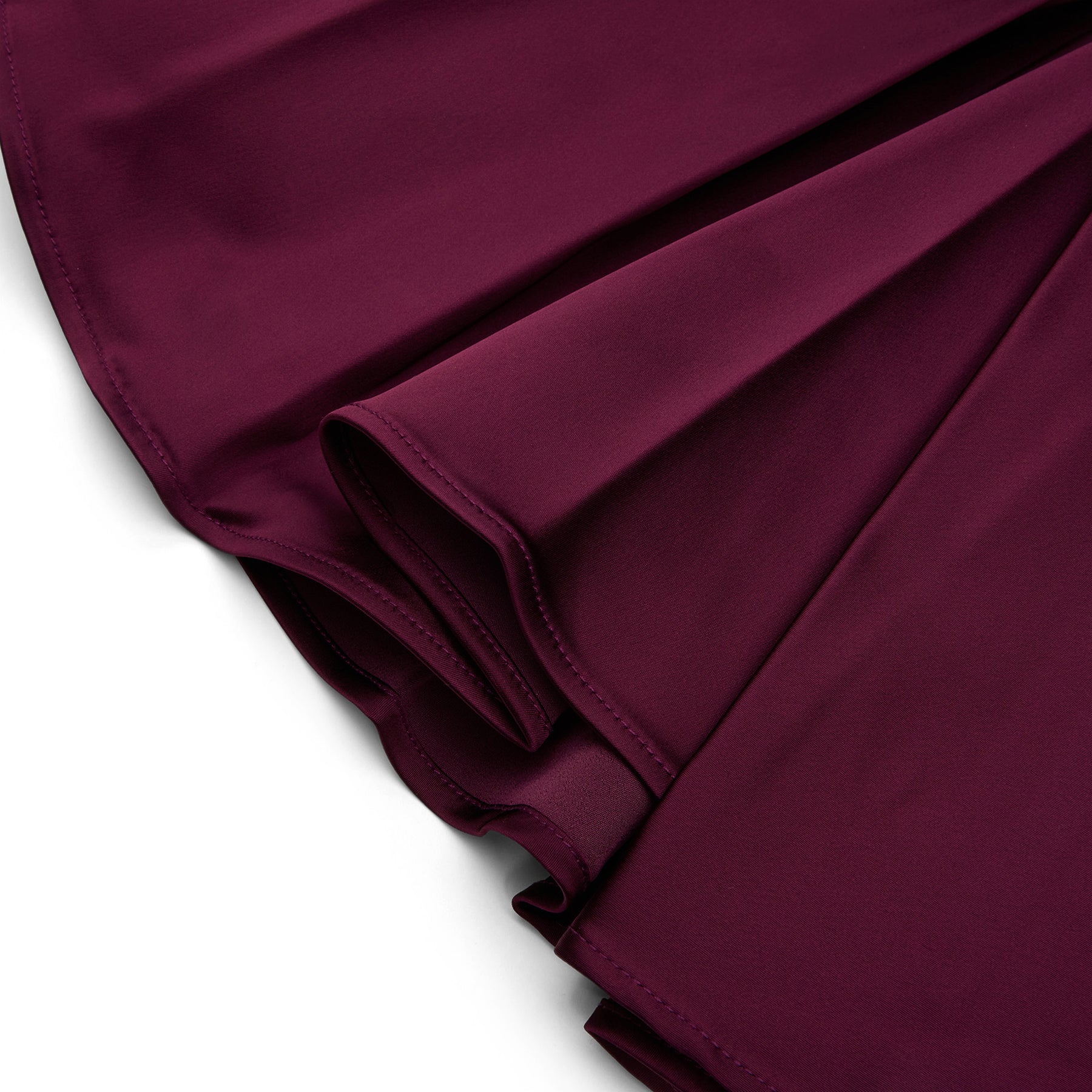 GANNI Satin Draped Mini Skirt (Mauve Wine)