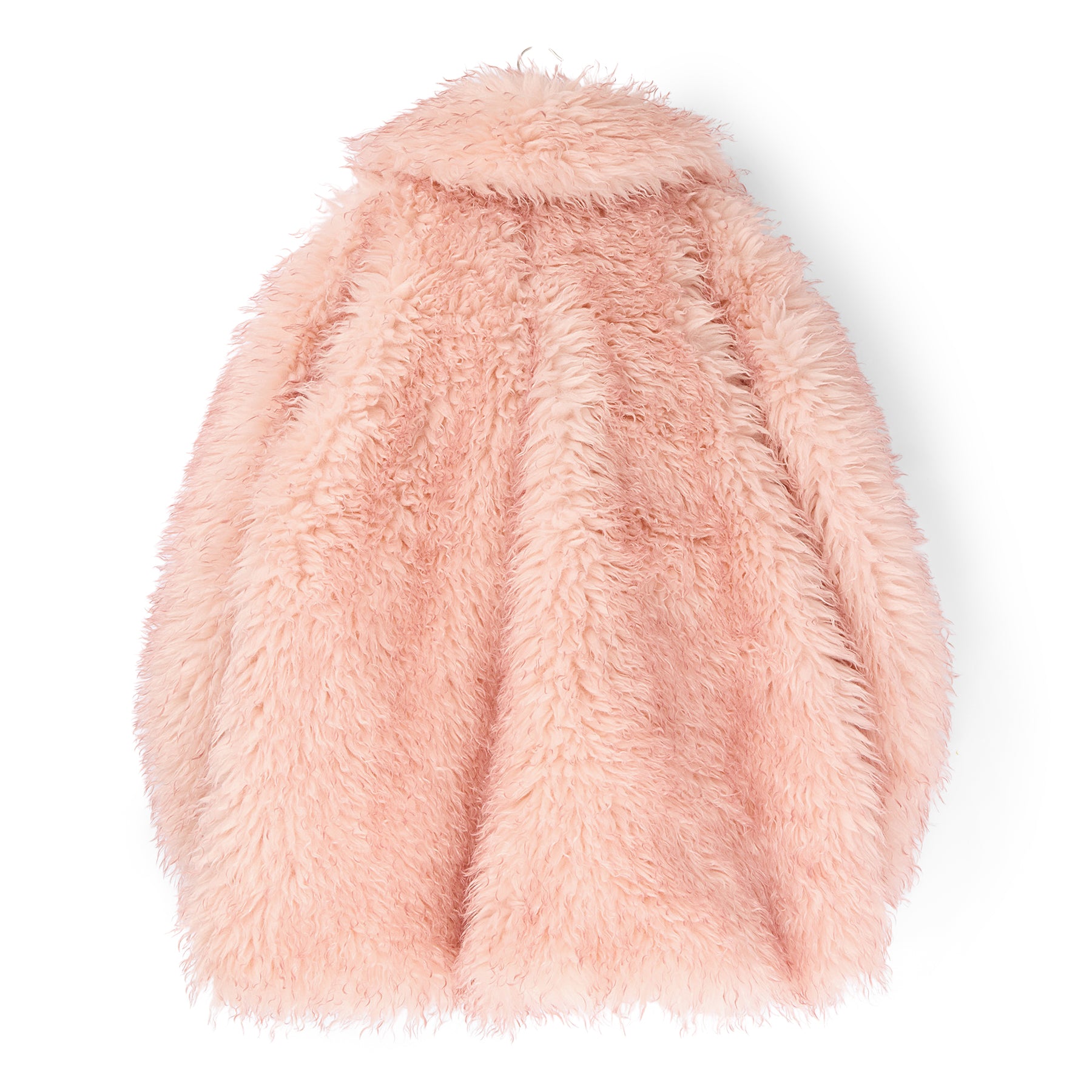 GANNI Faux Fur Midi Coat (Mary's Rose)