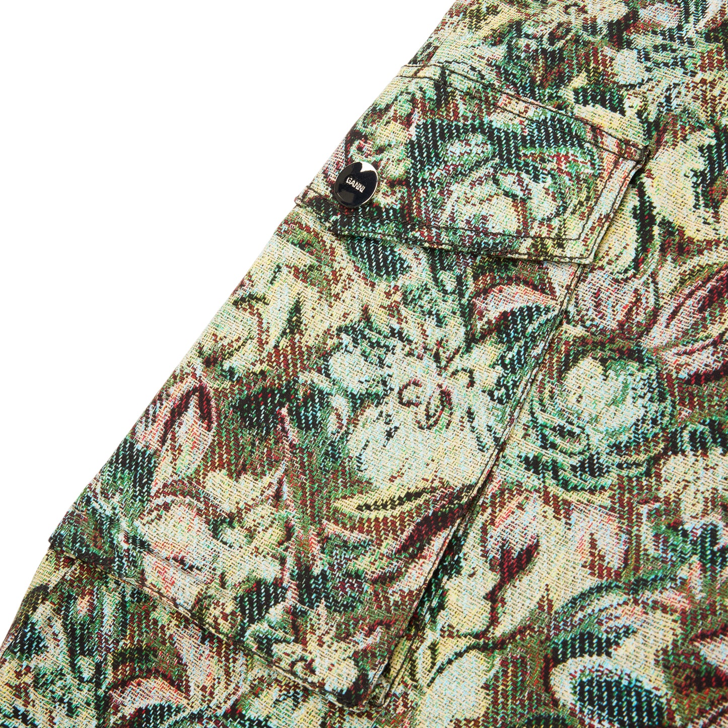 GANNI Tapestry Twill Pants (Jadeite )