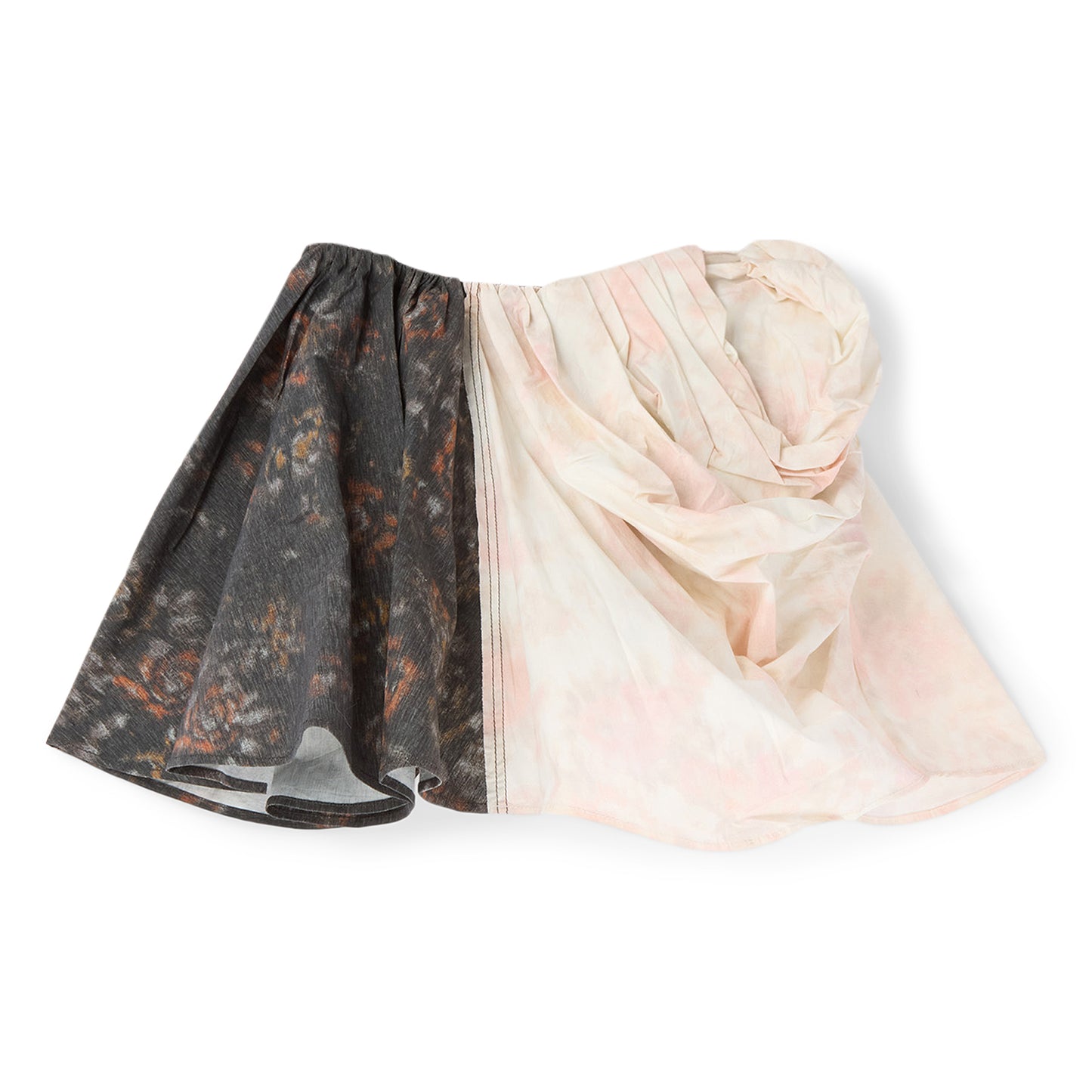 GANNI Printed Draped Mini Skirt (Phantom)