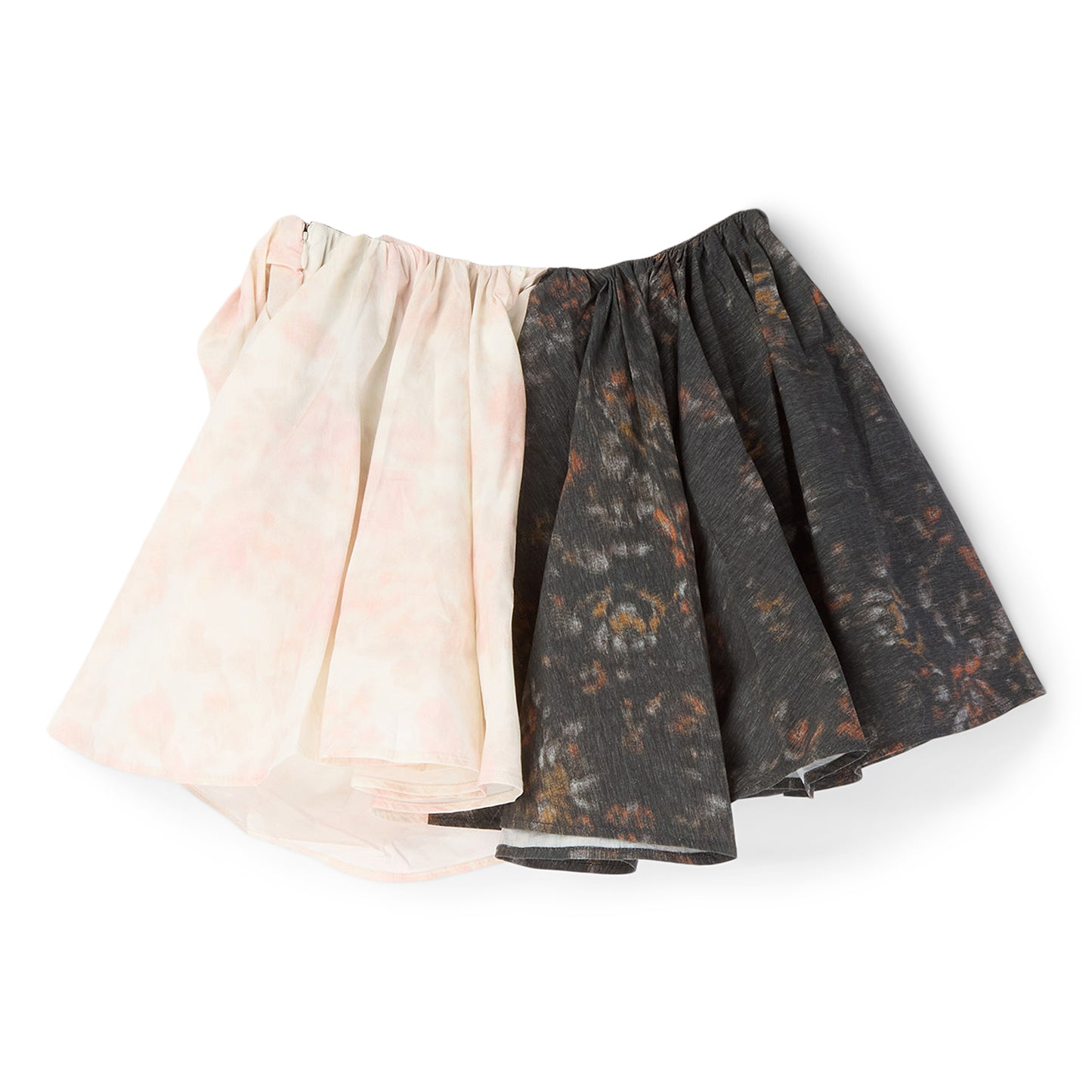 GANNI Printed Draped Mini Skirt (Phantom)