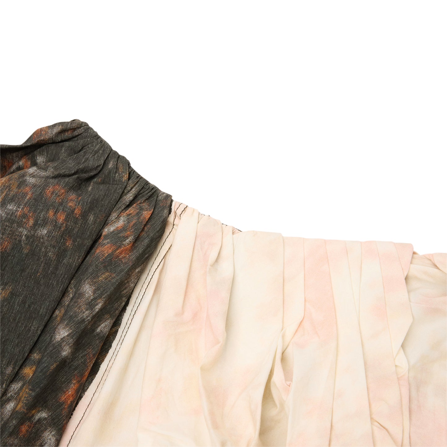 GANNI Printed Draped Mini Skirt (Phantom)