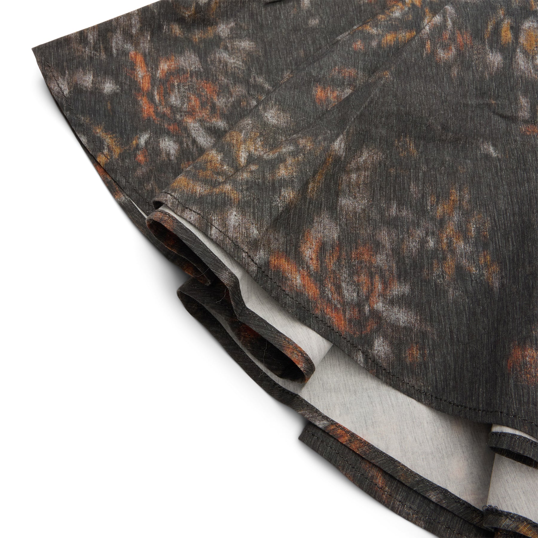 GANNI Printed Draped Mini Skirt (Phantom)