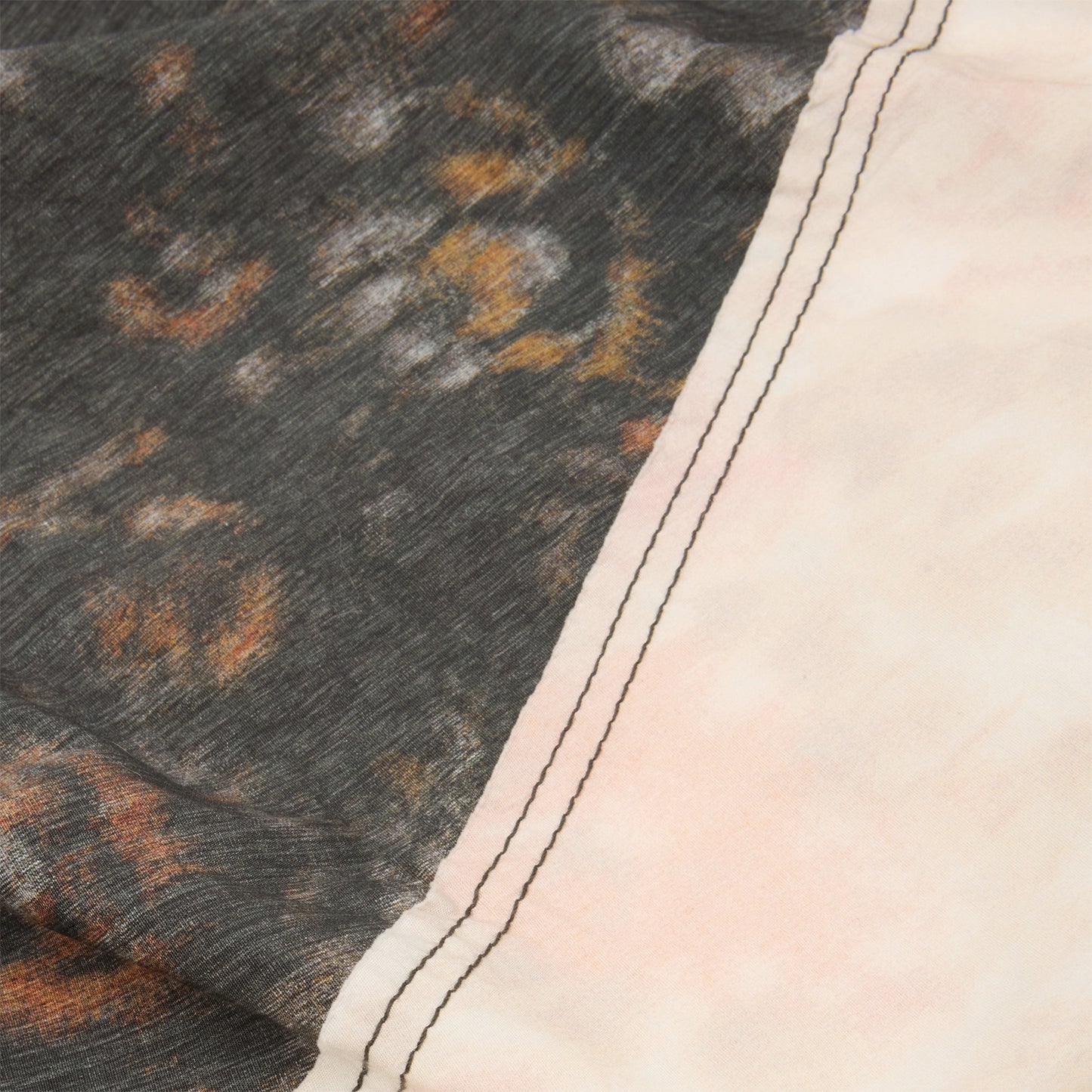 GANNI Printed Ruched Top (Phantom)