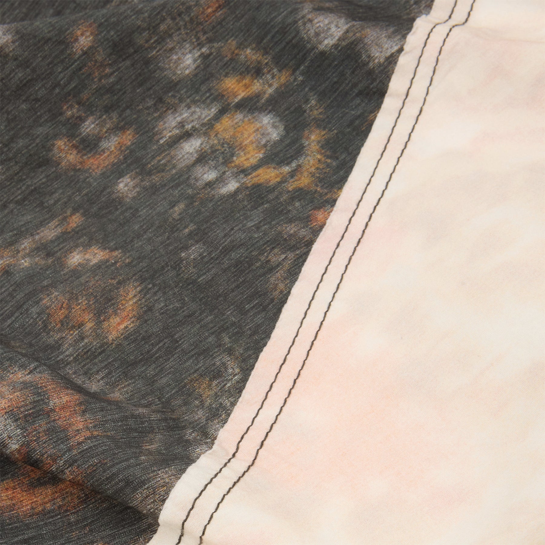 GANNI Printed Ruched Top (Phantom)