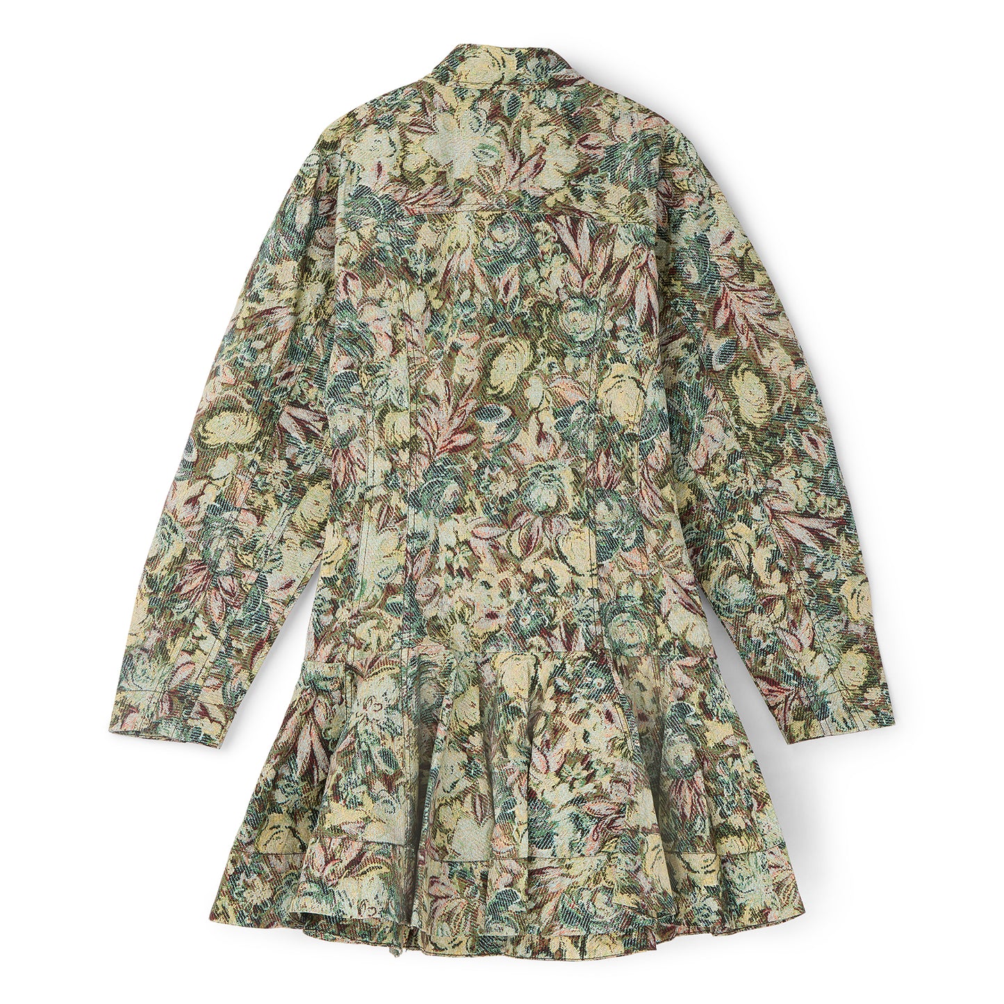 GANNI Tapestry Floral Shirt Dress (Jadeite)