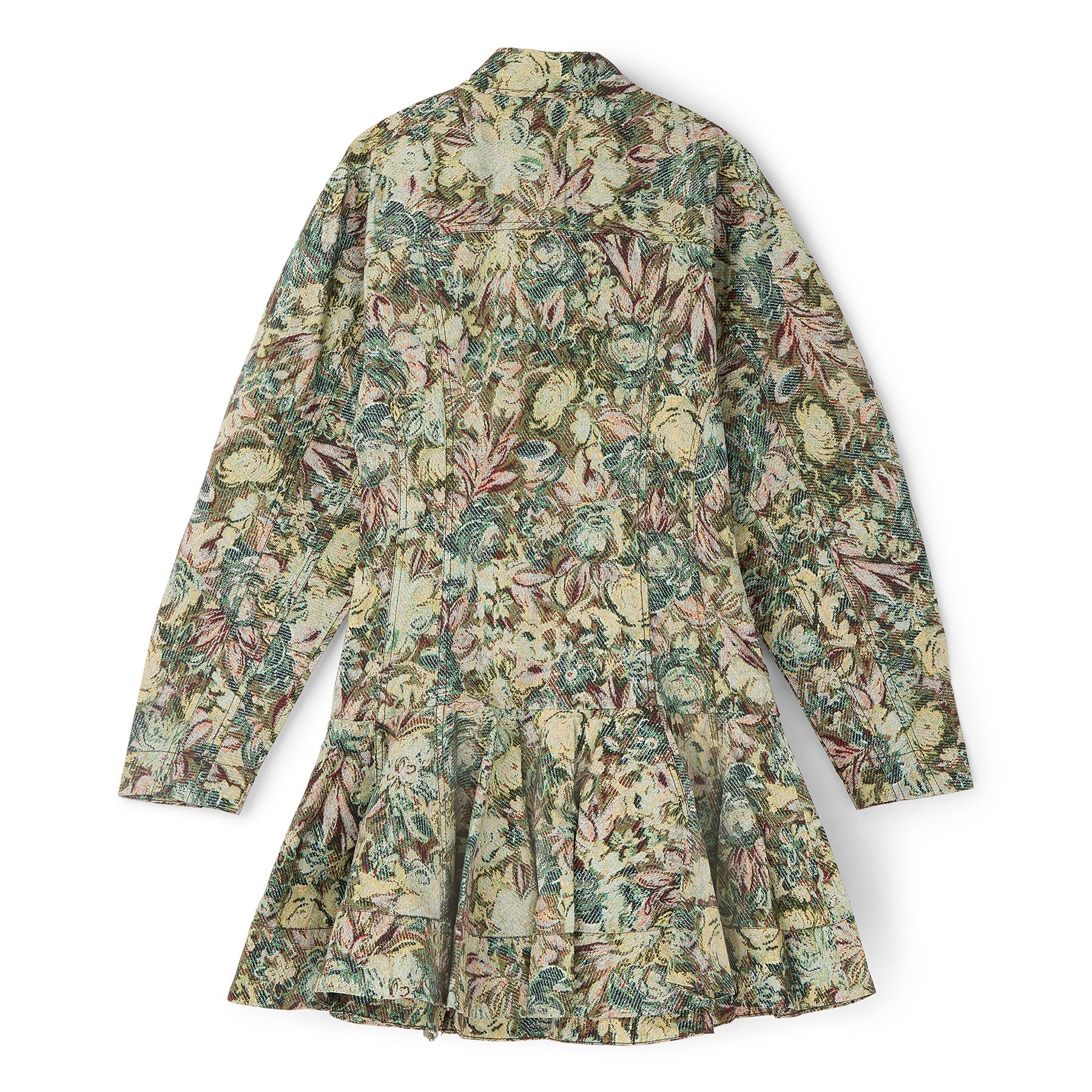 GANNI Tapestry Floral Shirt Dress (Jadeite)