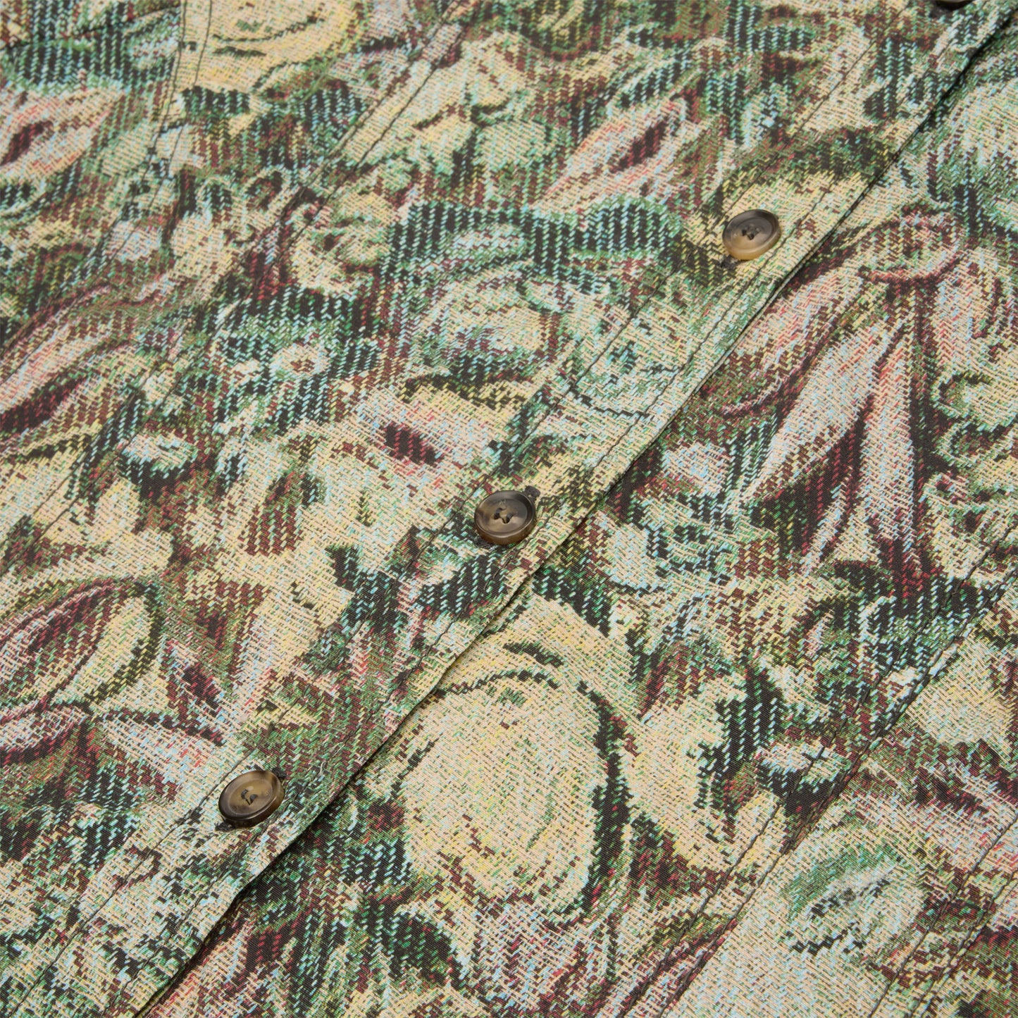 GANNI Tapestry Floral Shirt Dress (Jadeite)