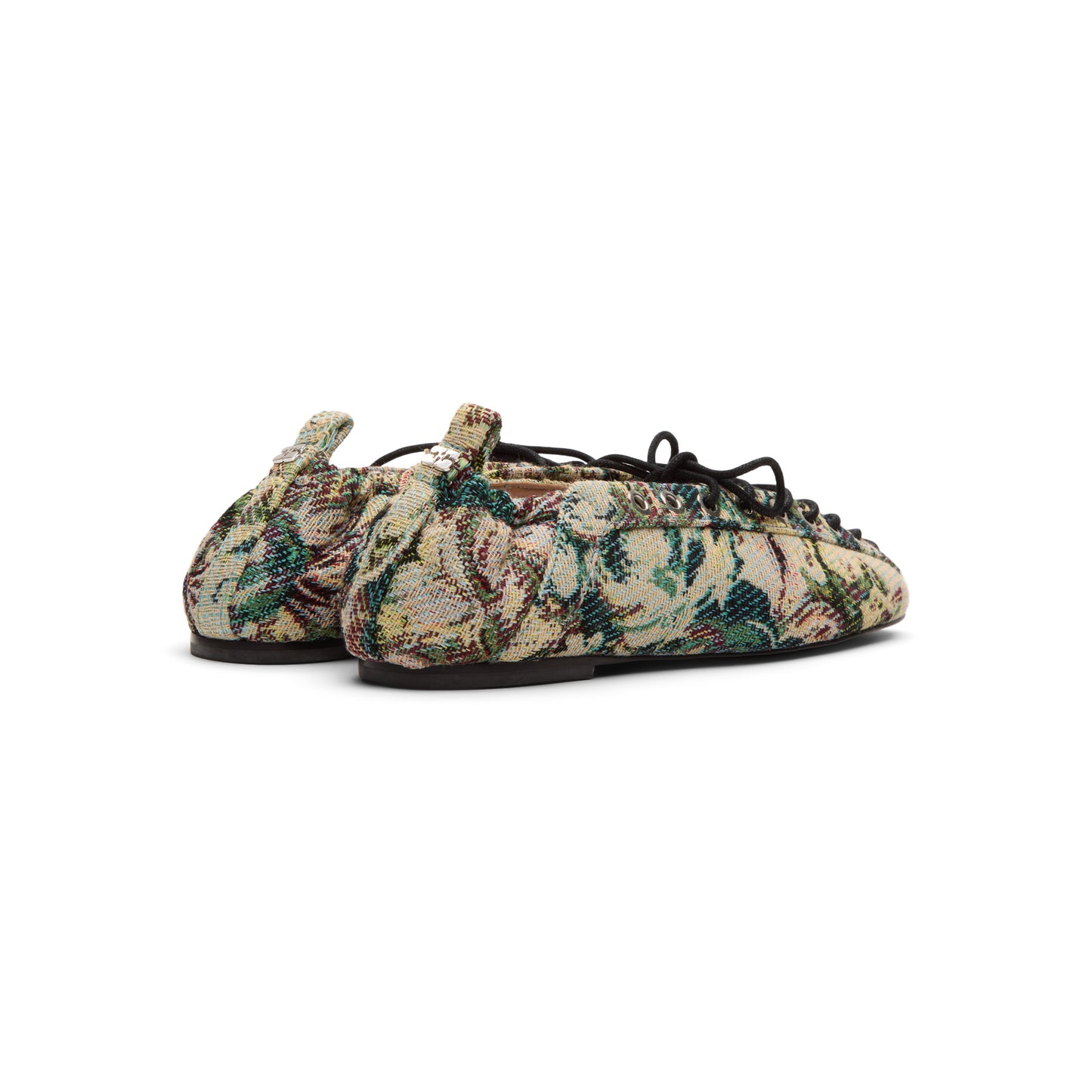 GANNI Lace Up Ballerina Tapestry (Jadeite)