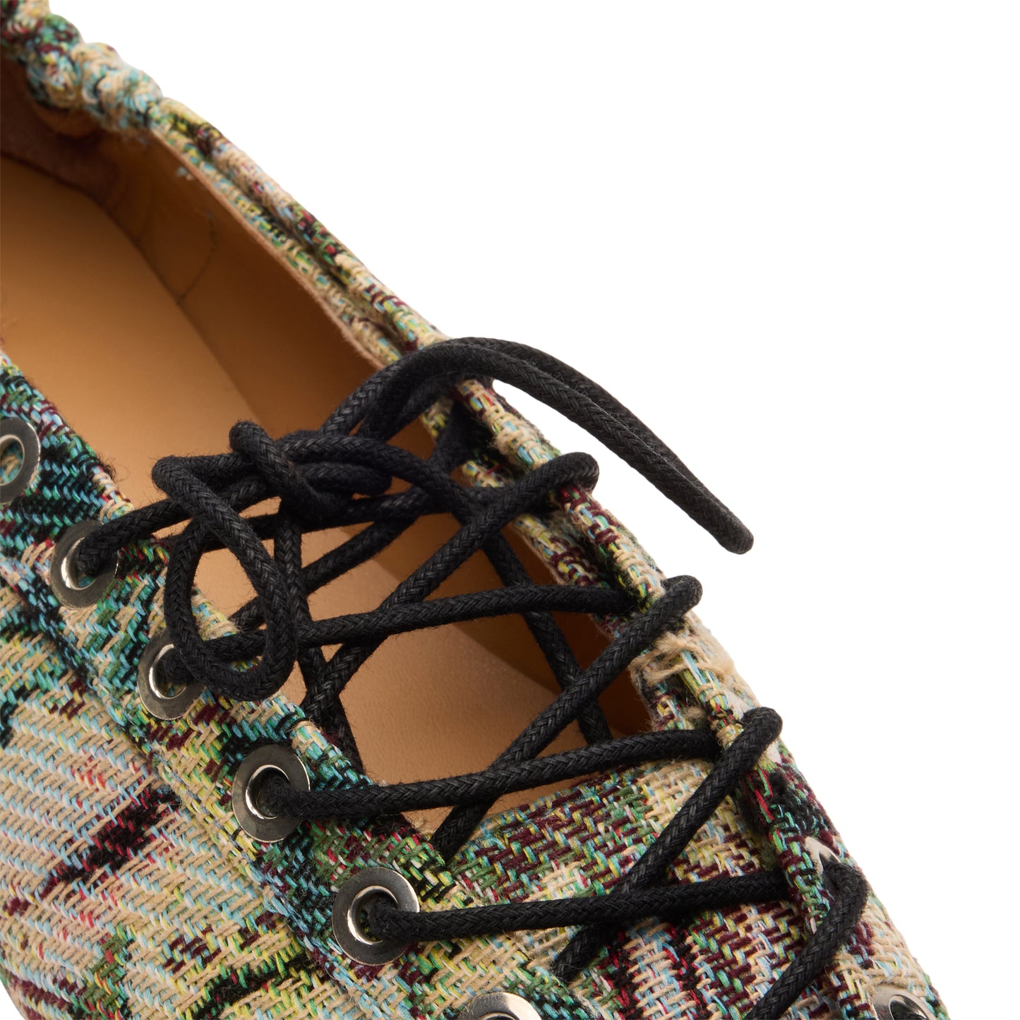 GANNI Lace Up Ballerina Tapestry (Jadeite)