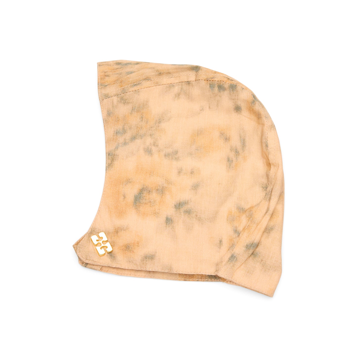 GANNI Printed Cotton Bonnet (Cloud Cream)