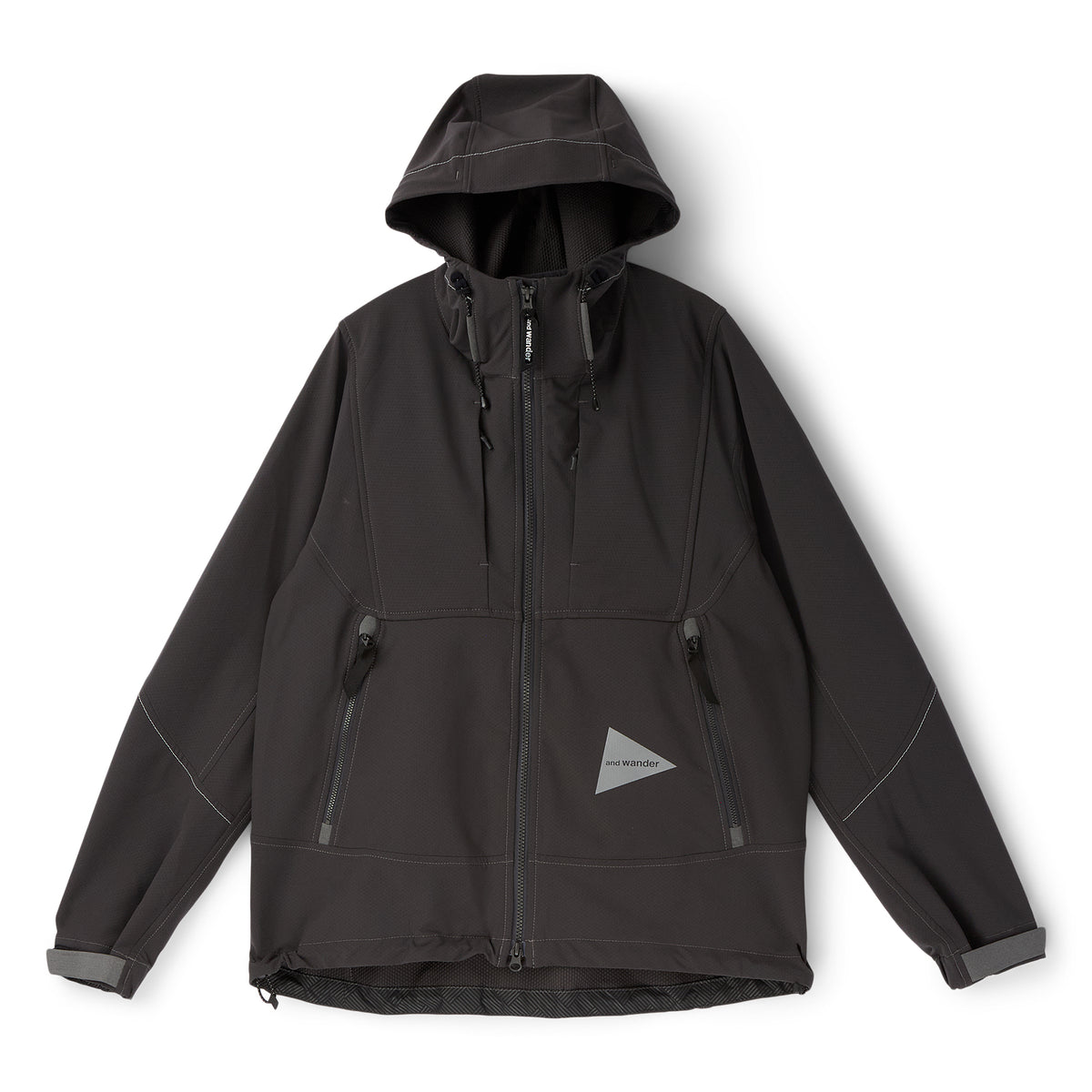 and wander 6 light stretch shell jacket (Charcoal)