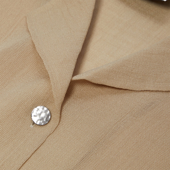 Nanushka Vally Studded Cropped Gauze Shirt (Wax)