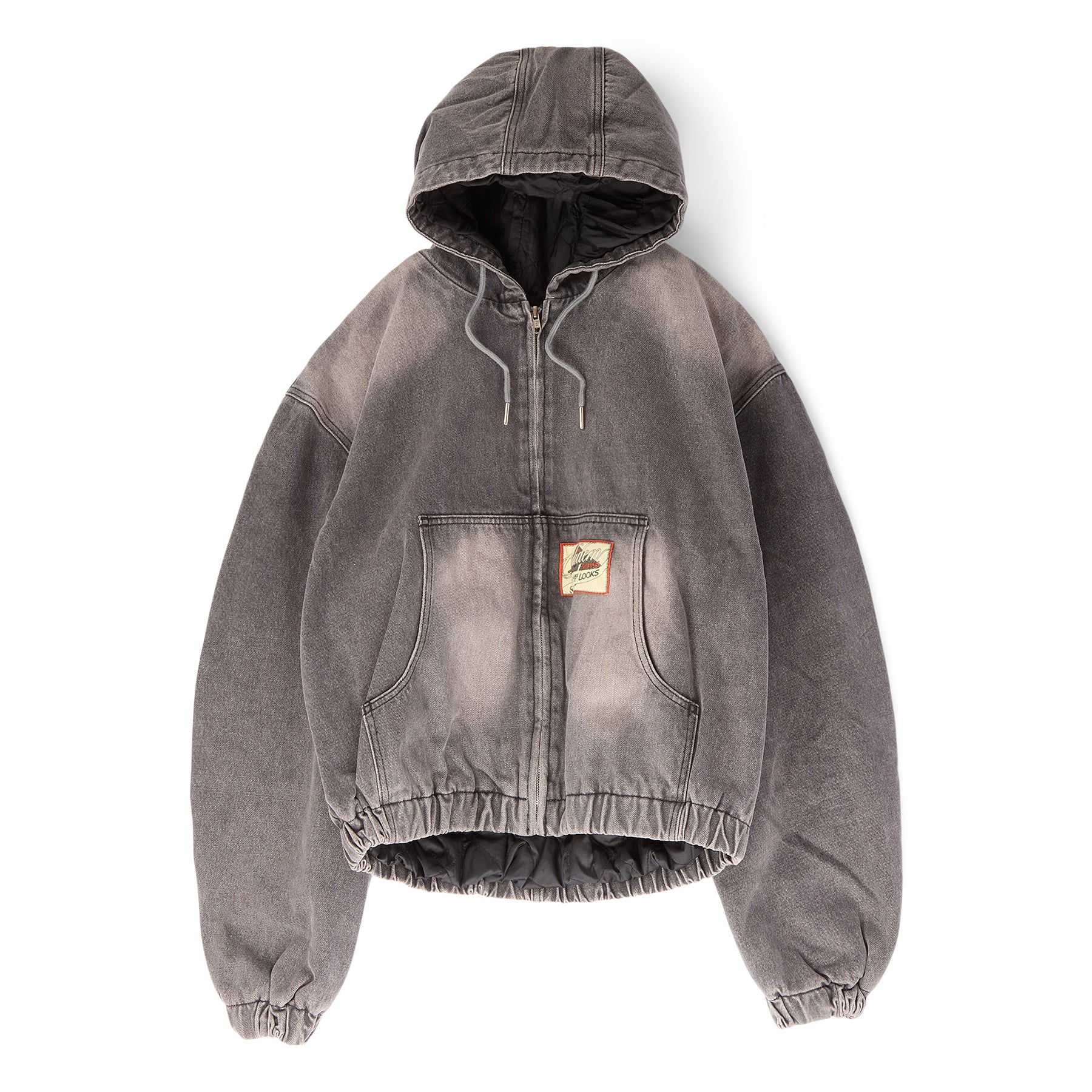 Adidem Asterisks Denim Bomber Jacket (Black)