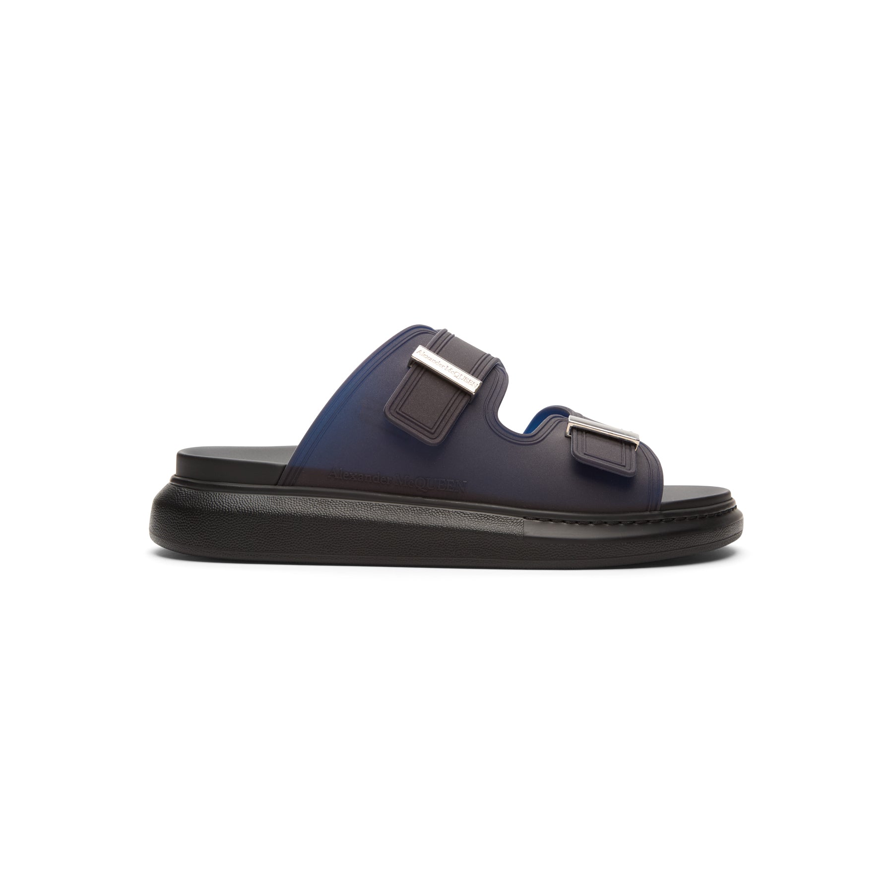 Alexander McQueen Sandal S.Rubber (Blue/Blk/Blk/Silver)