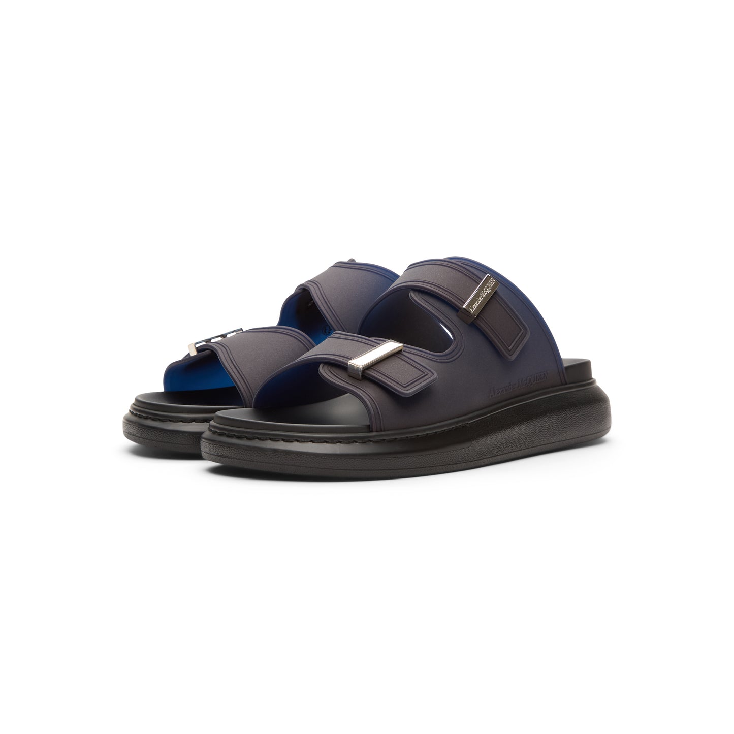 Alexander McQueen Sandal S.Rubber (Blue/Blk/Blk/Silver)