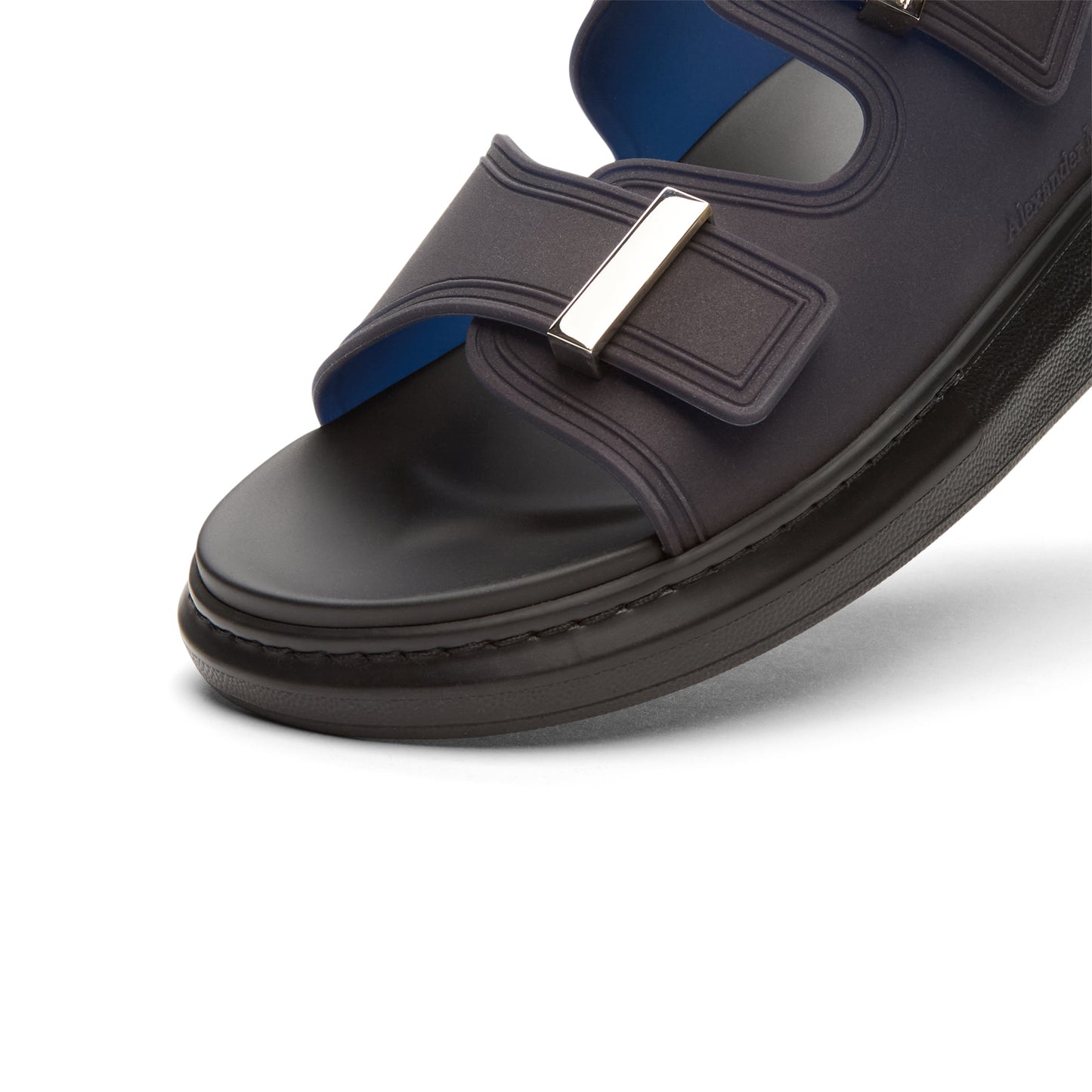 Alexander McQueen Sandal S.Rubber (Blue/Blk/Blk/Silver)