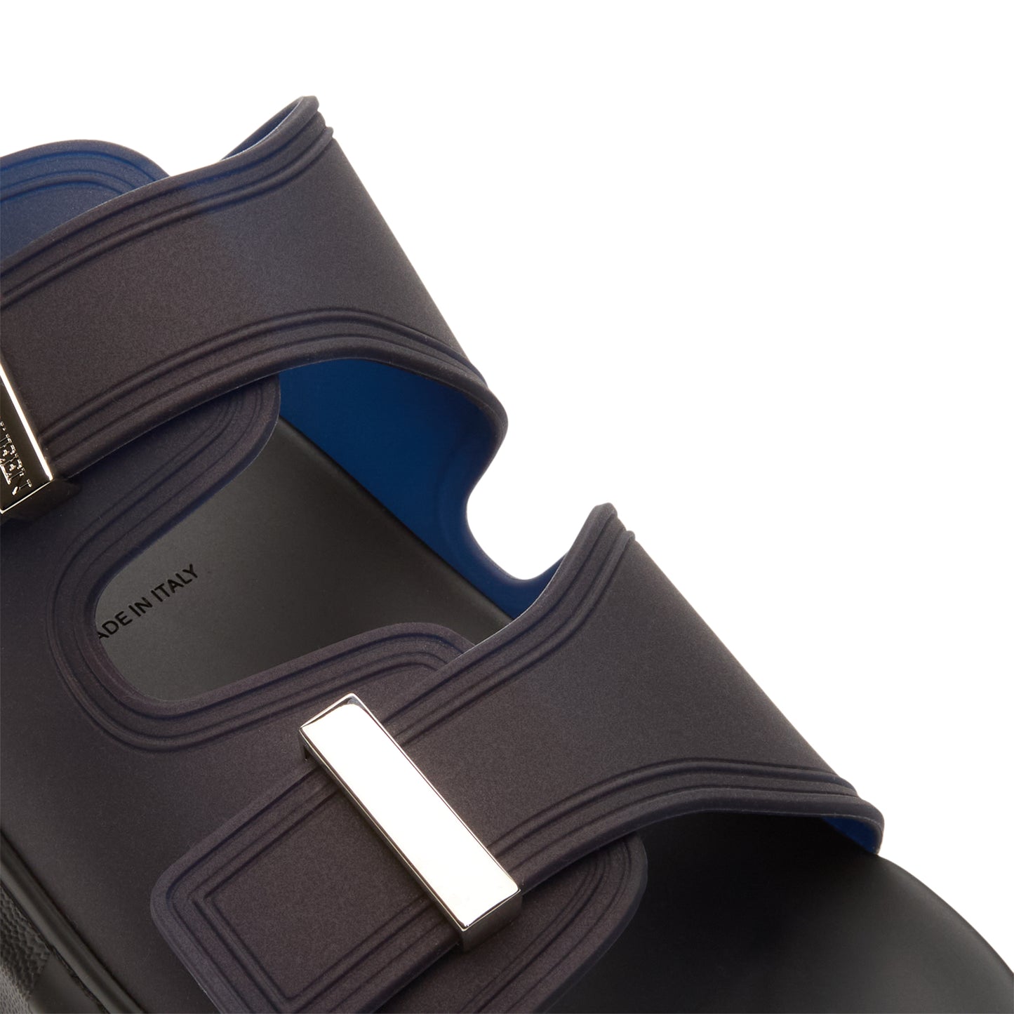 Alexander McQueen Sandal S.Rubber (Blue/Blk/Blk/Silver)