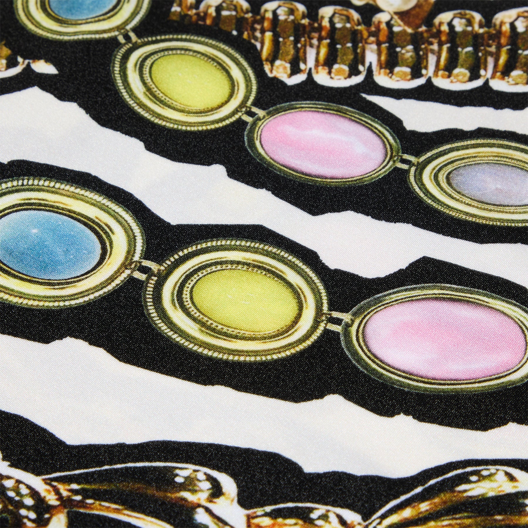 AREA Gemstone Chain Printed Cropped T-Shirt (Multi)