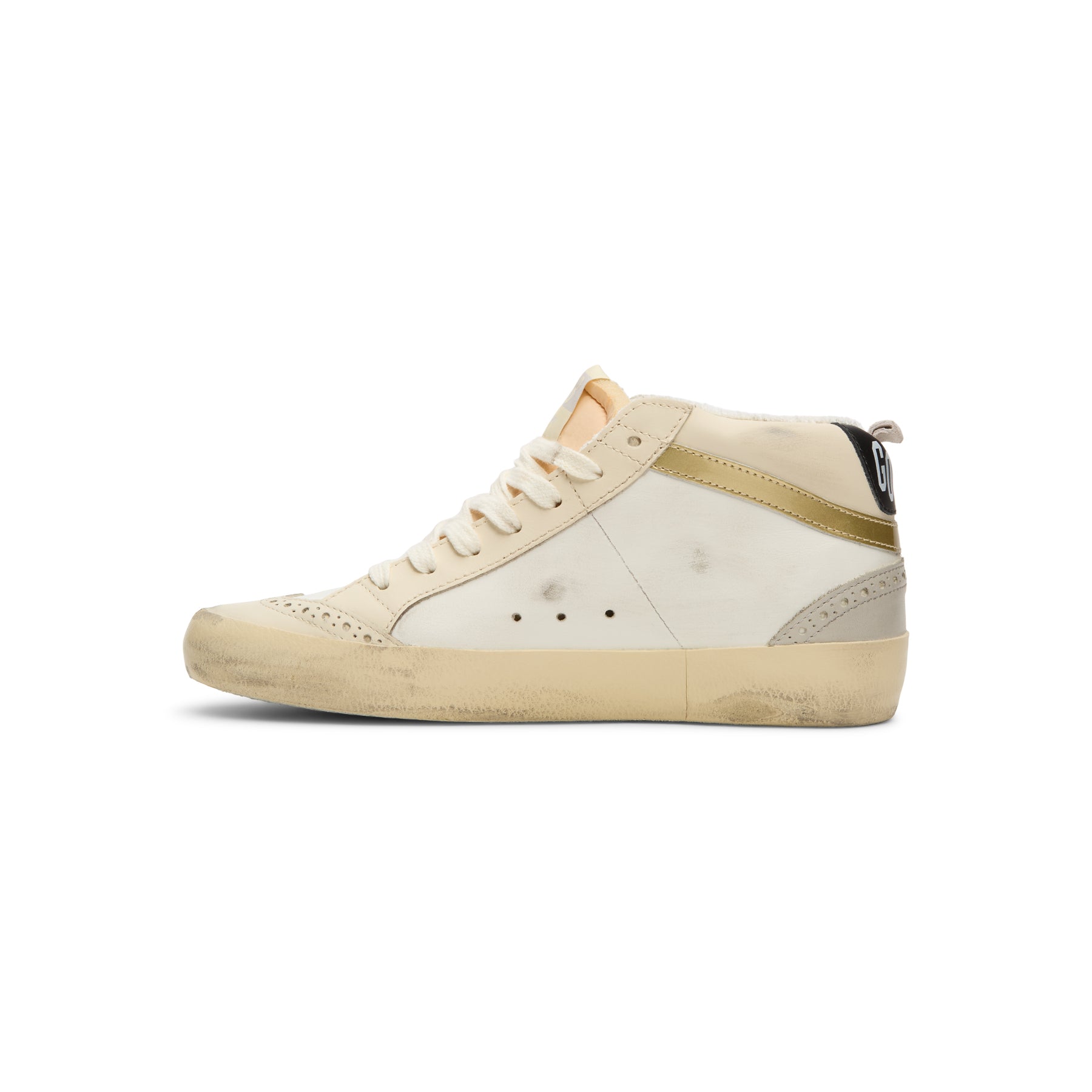 Golden Goose Mid Star Leather Upper And Heel (White/Ivory/Light