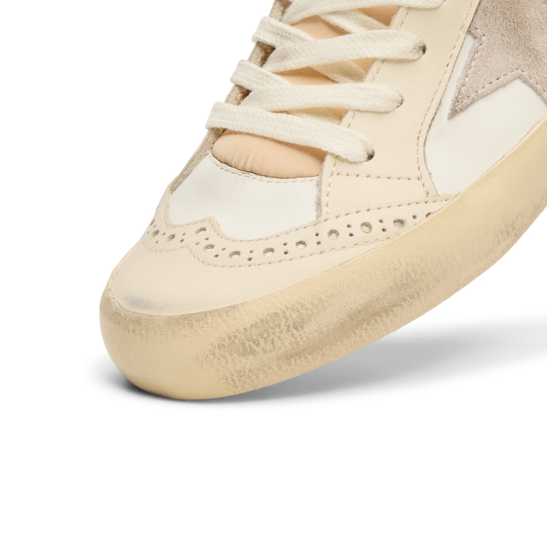Golden Goose Mid Star Leather Upper And Heel (White/Ivory/Light