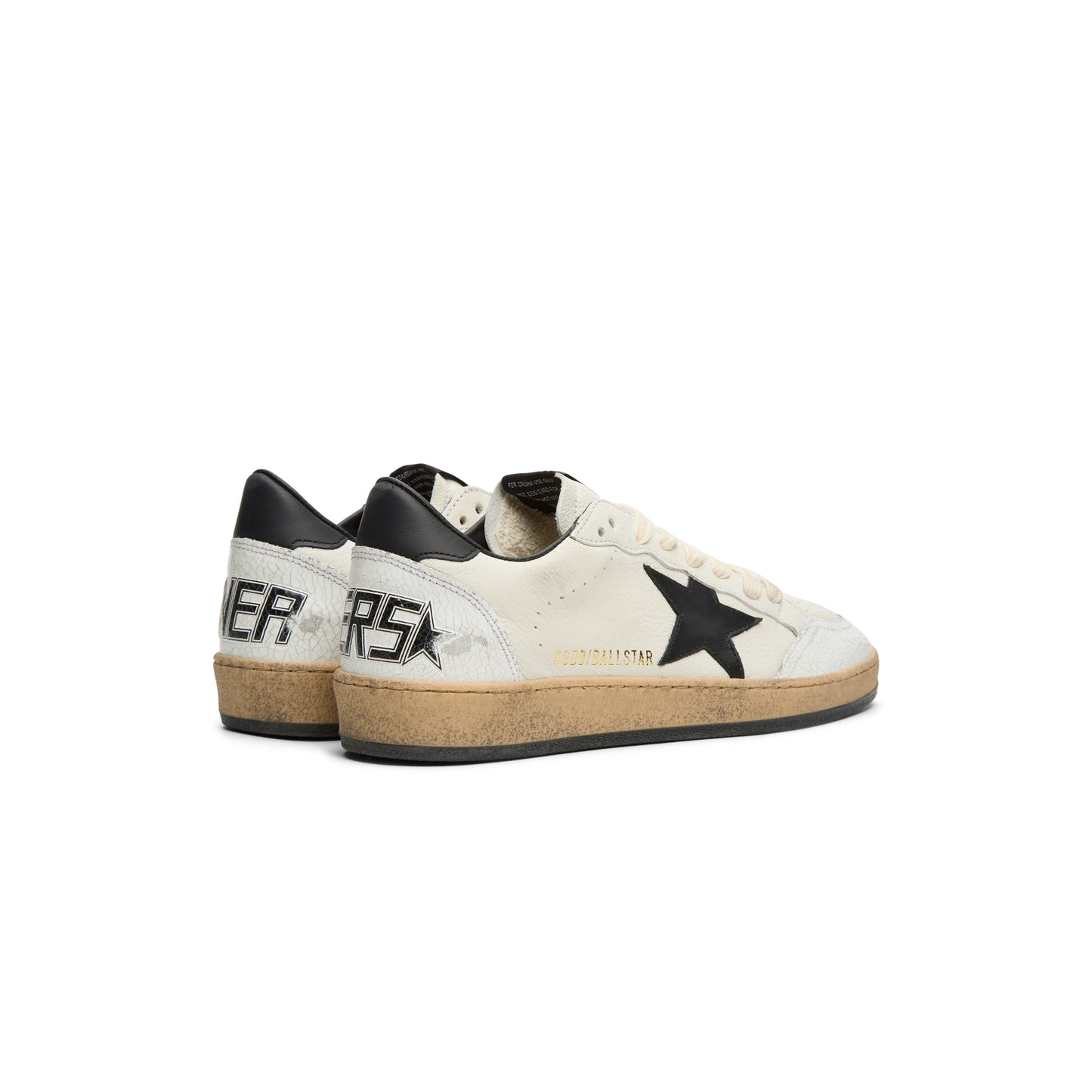 Golden Goose Ballstar Nappa Upper Leather Star And Heel Crack Toe And Spur (White/Black)