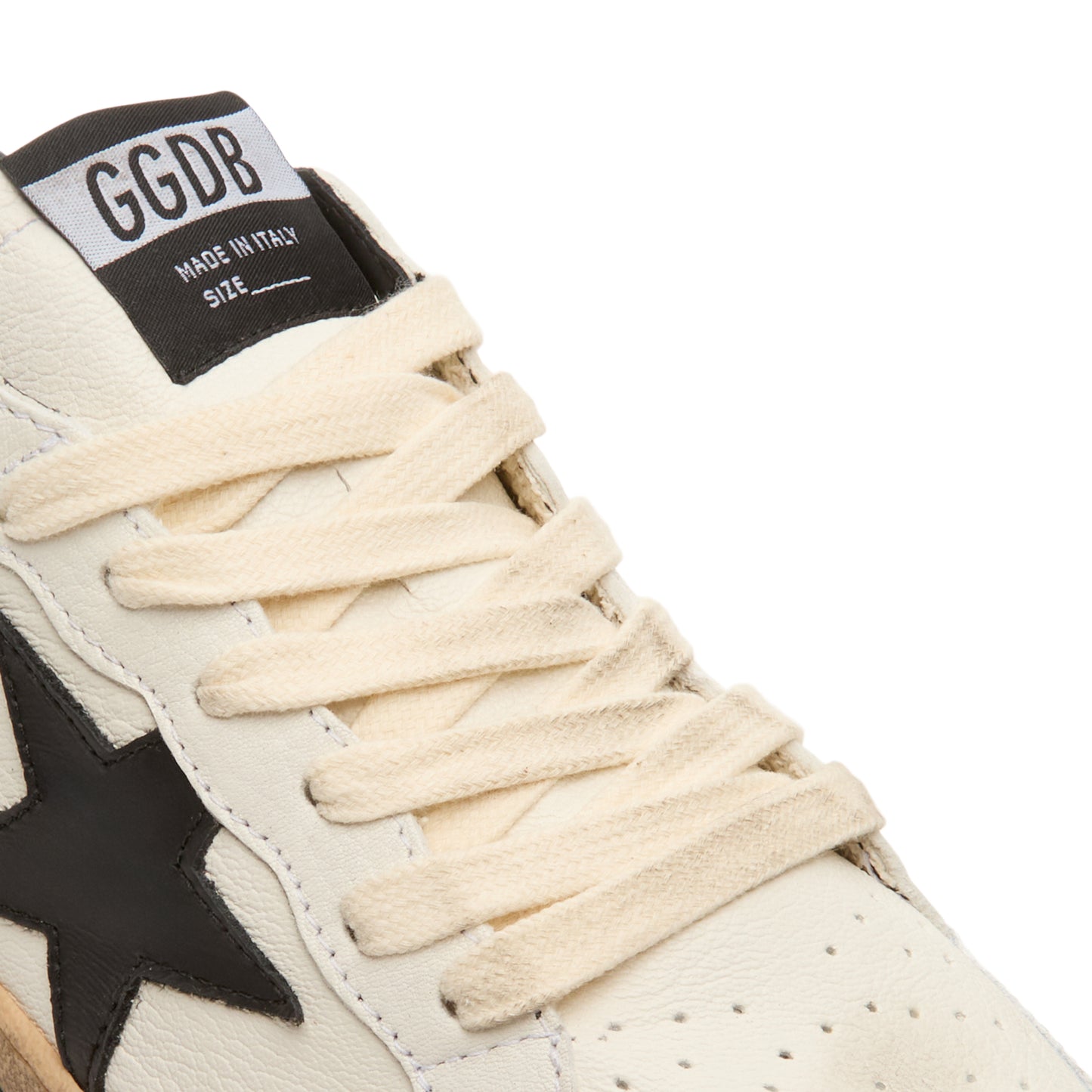 Golden Goose Ballstar Nappa Upper Leather Star And Heel Crack Toe And Spur (White/Black)